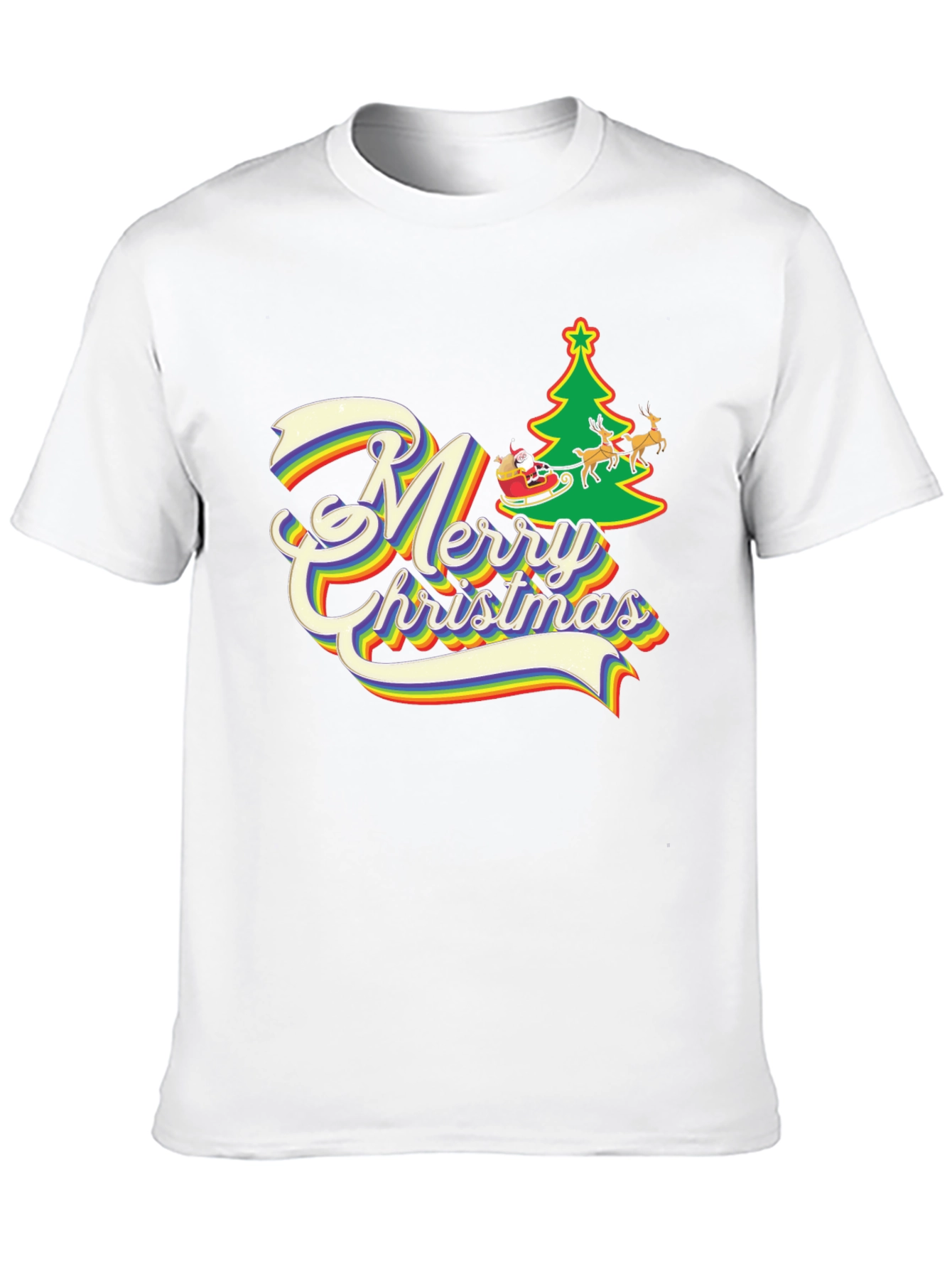 Rainbow Merry Christmas T-Shirt
