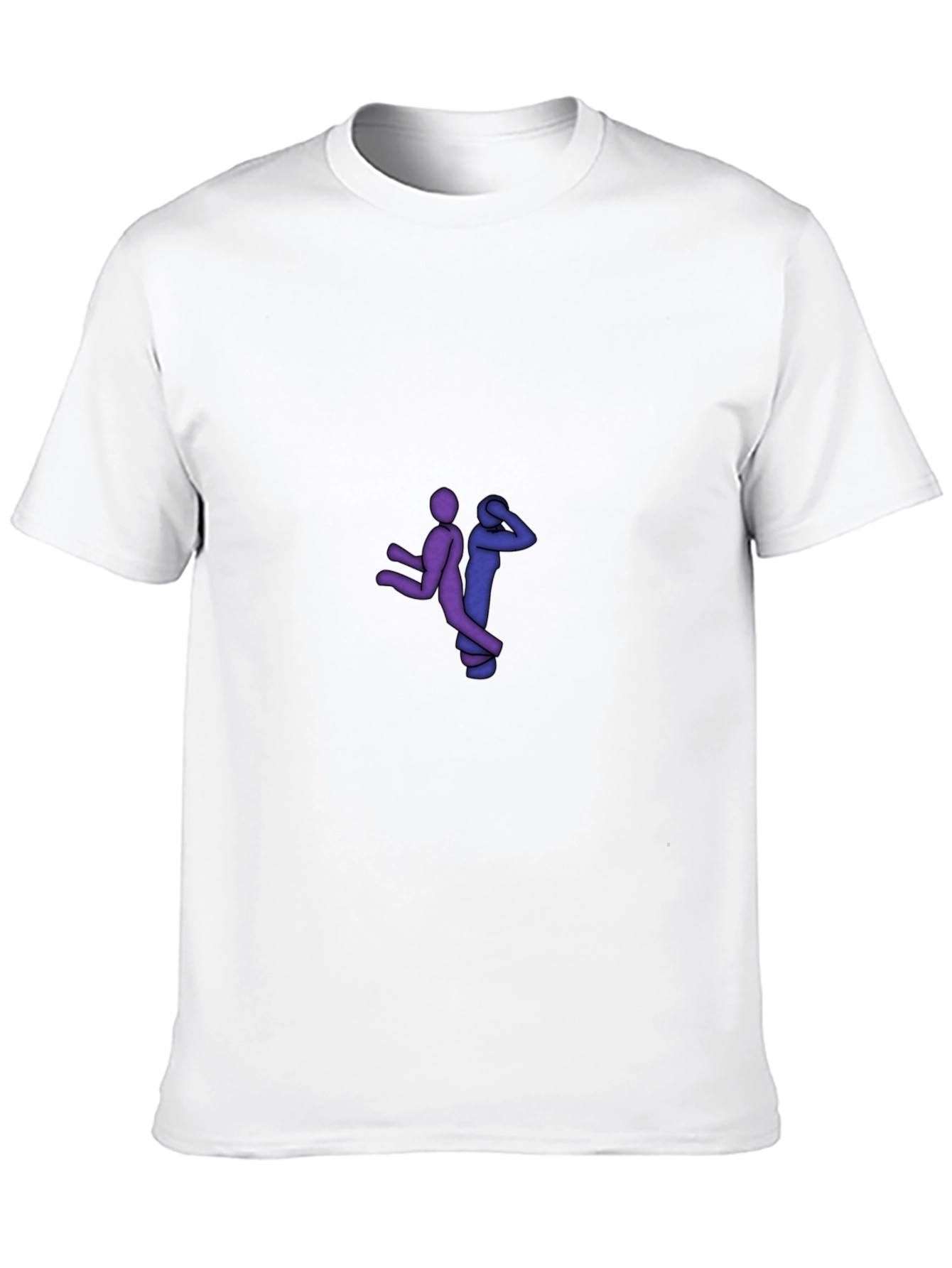 Black Graphic Tee - Stick Figure Design