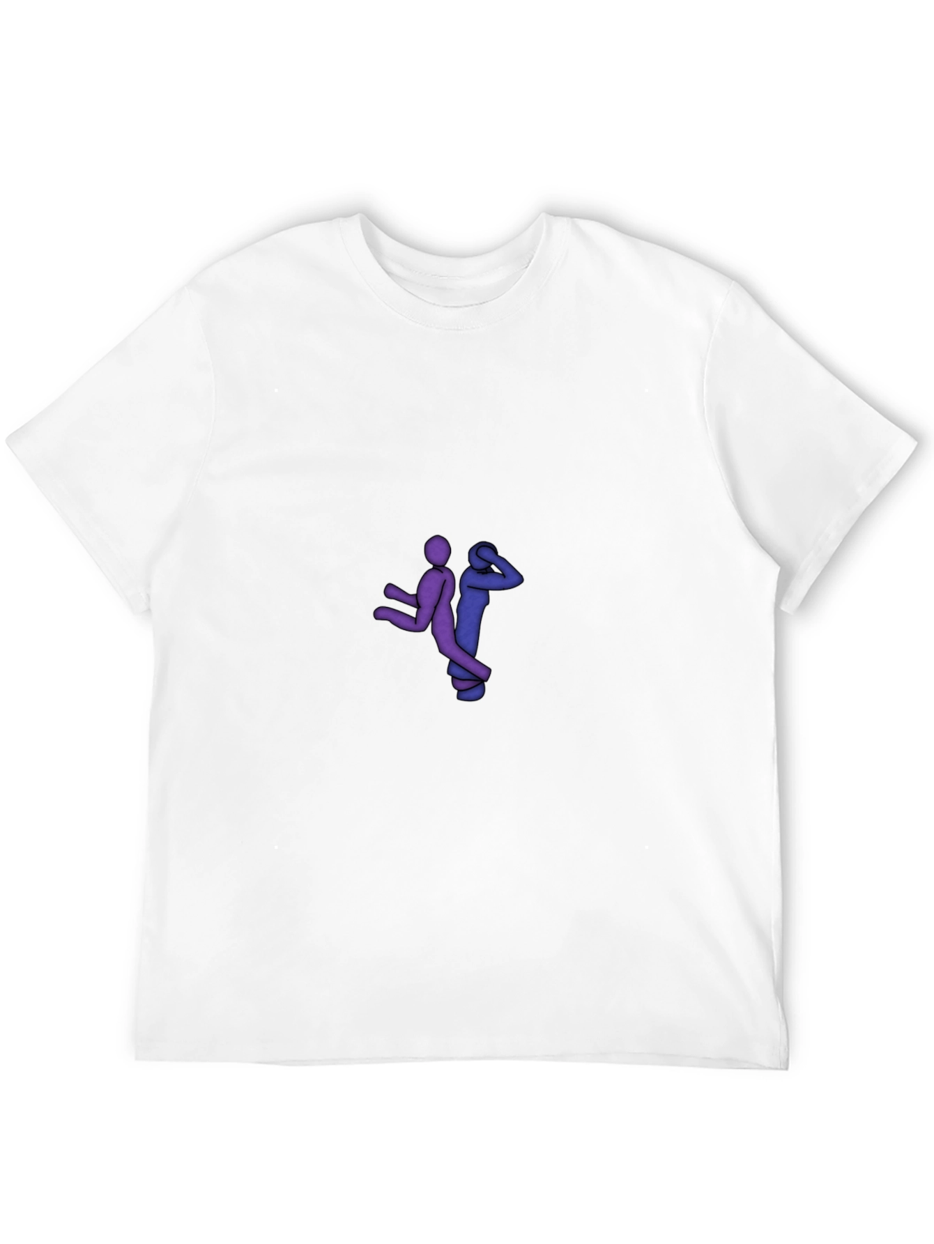 Black Graphic Tee - Stick Figure Design
