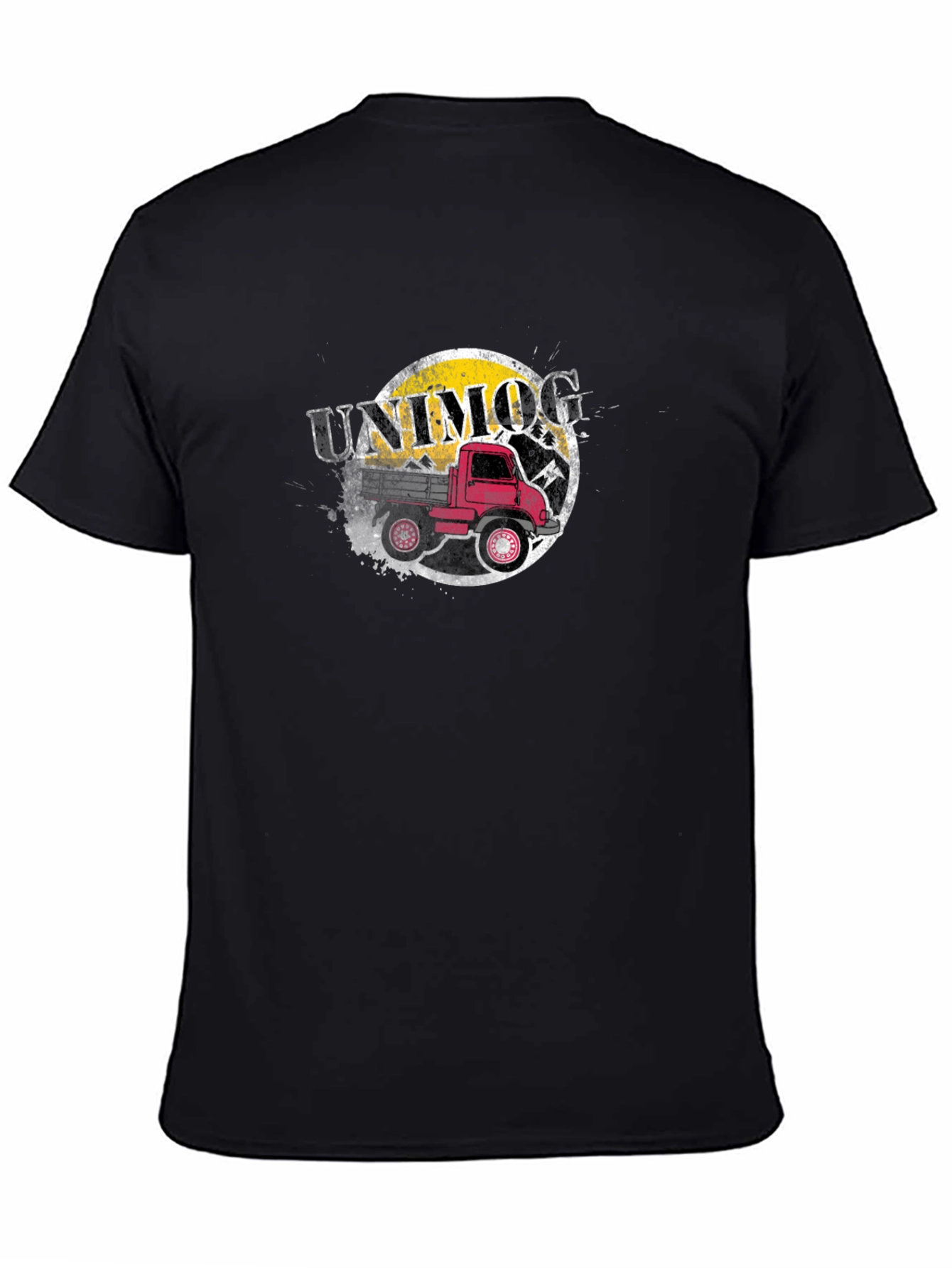 Unimog Truck Graphic Tee - Black Cotton T-Shirt