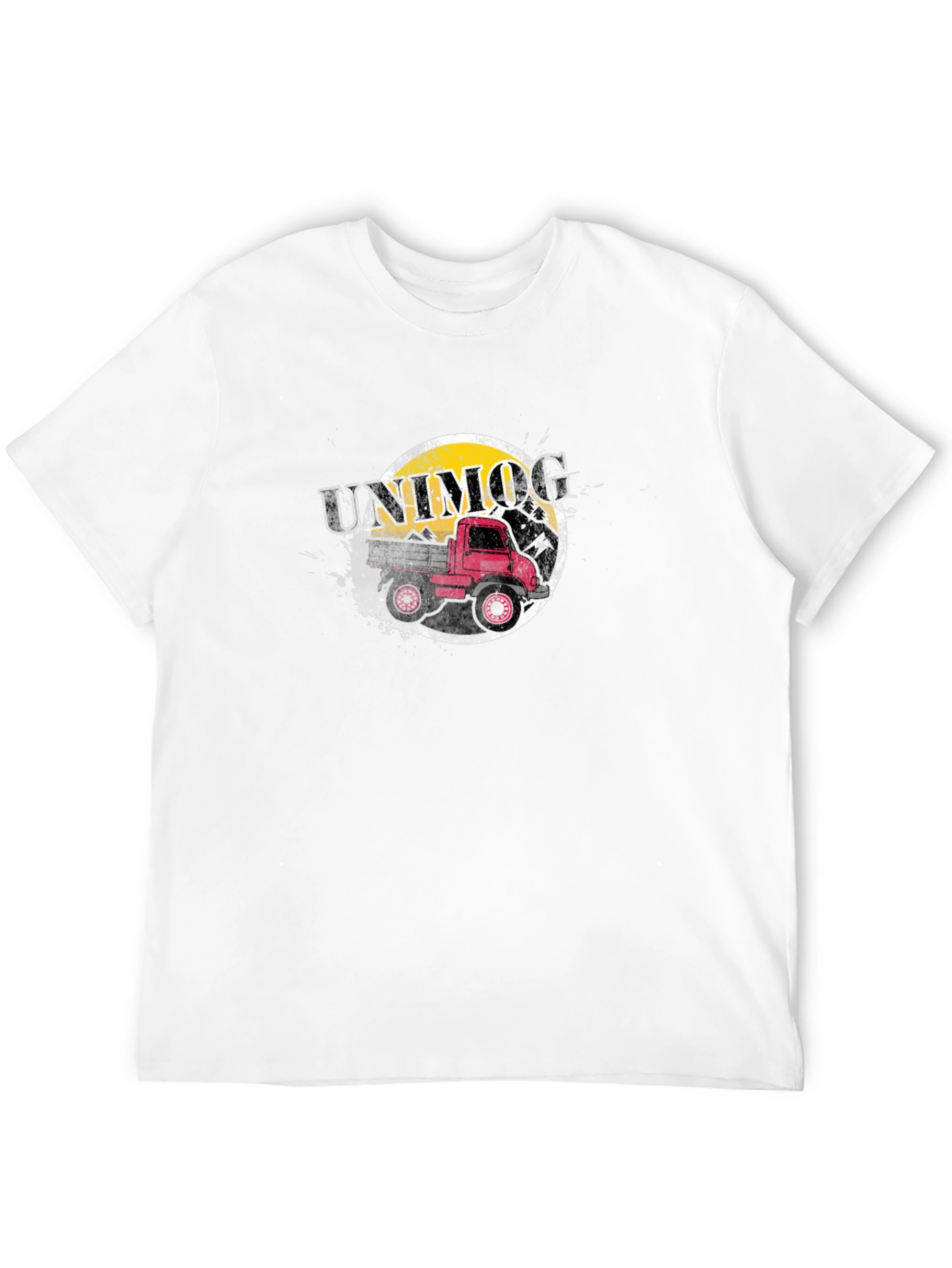 Unimog Truck Graphic Tee - Black Cotton T-Shirt