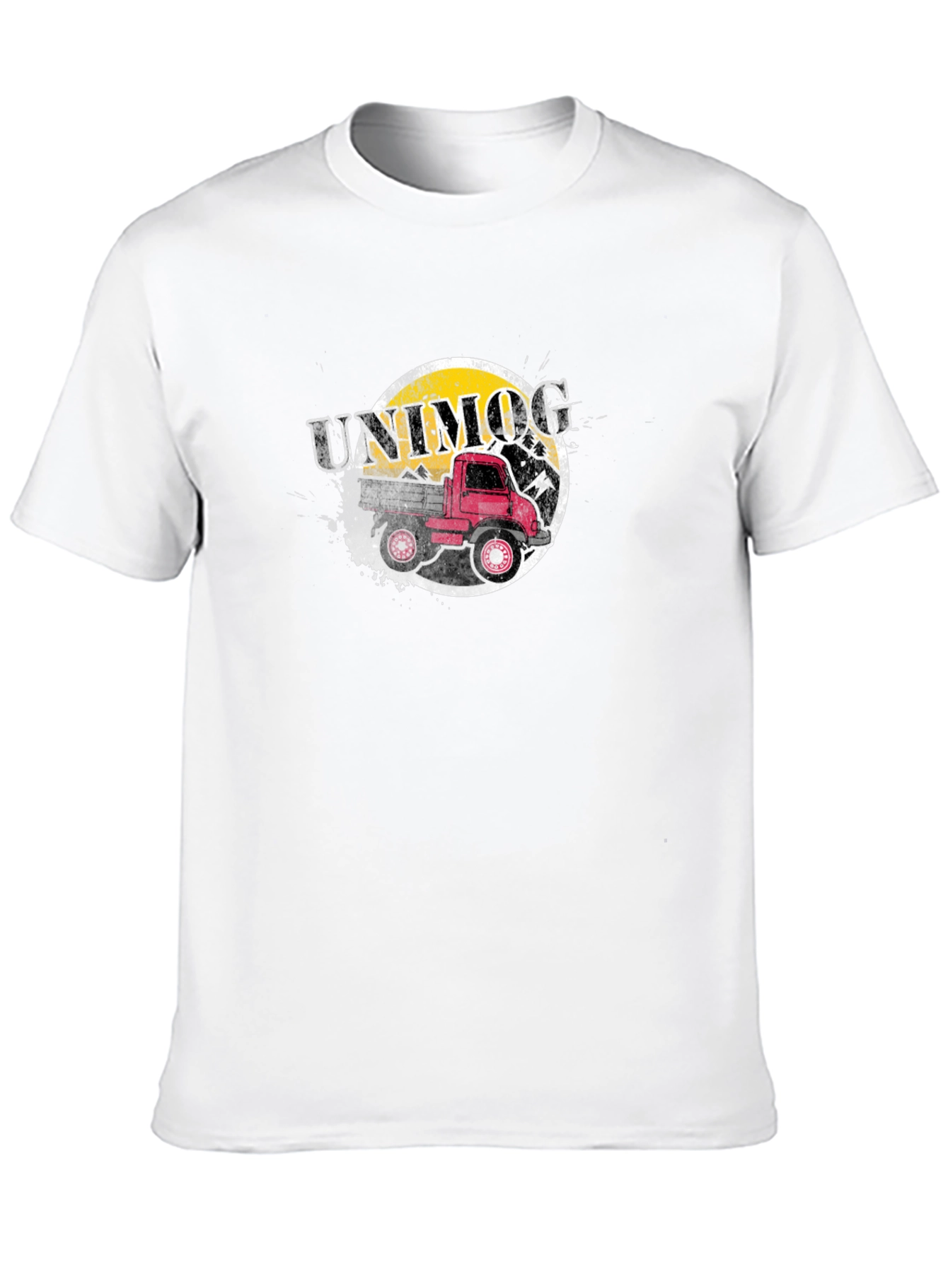 Unimog Truck Graphic Tee - Black Cotton T-Shirt