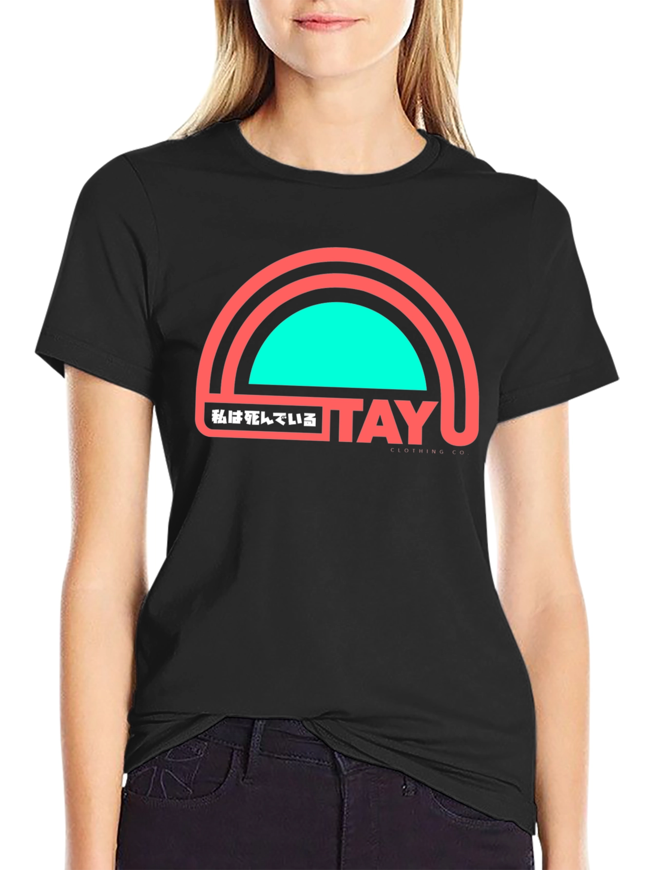 Trendy Graphic Tee - Japanese Text Design