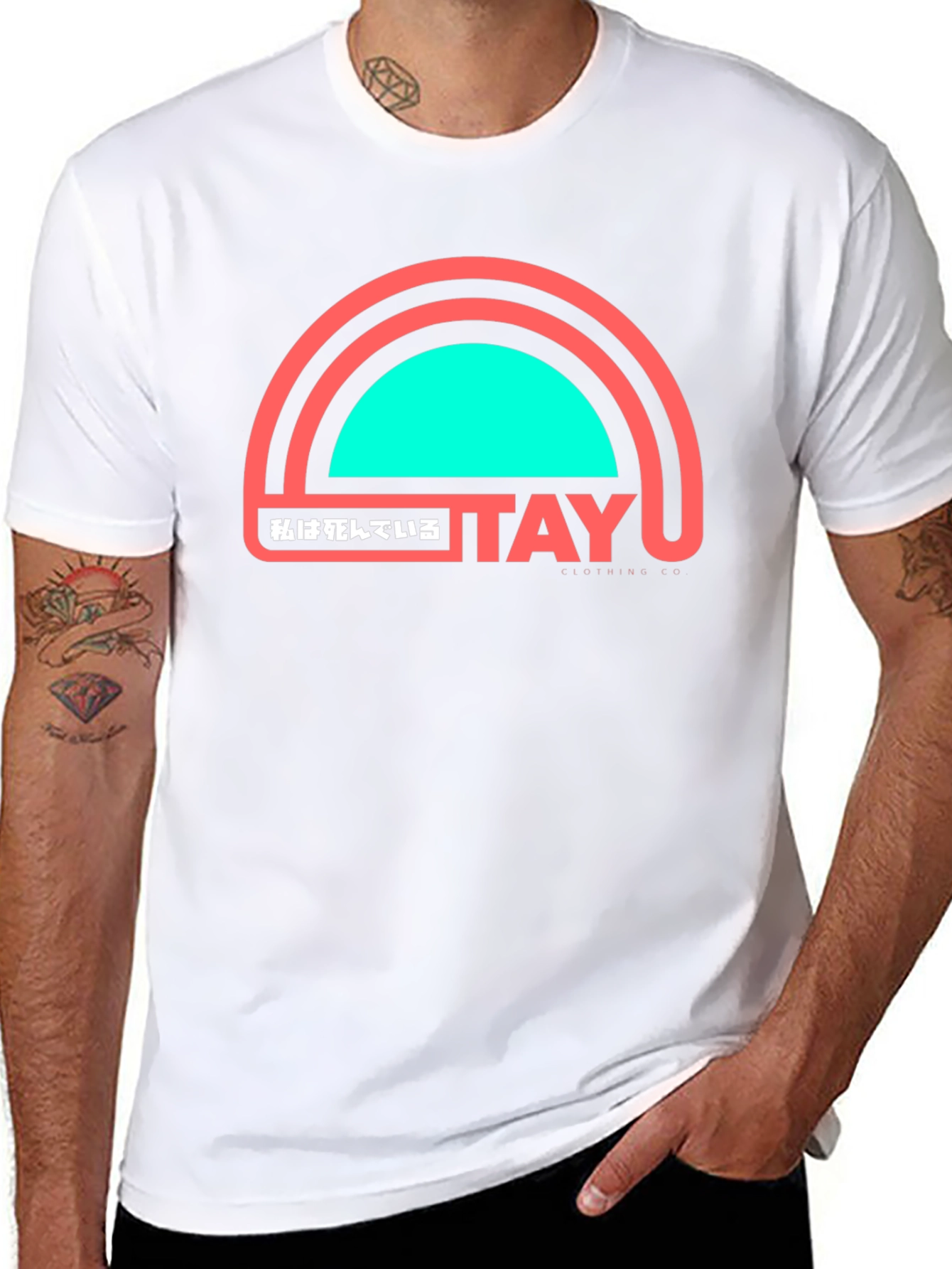 Trendy Graphic Tee - Japanese Text Design