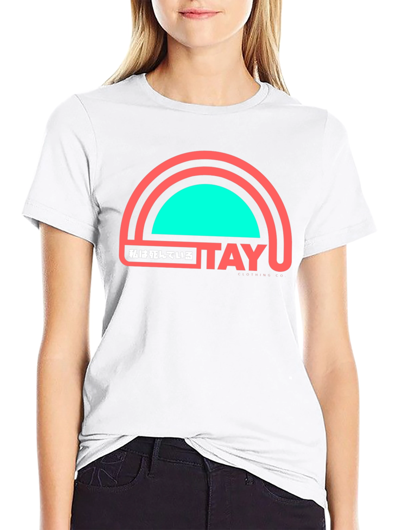 Trendy Graphic Tee - Japanese Text Design