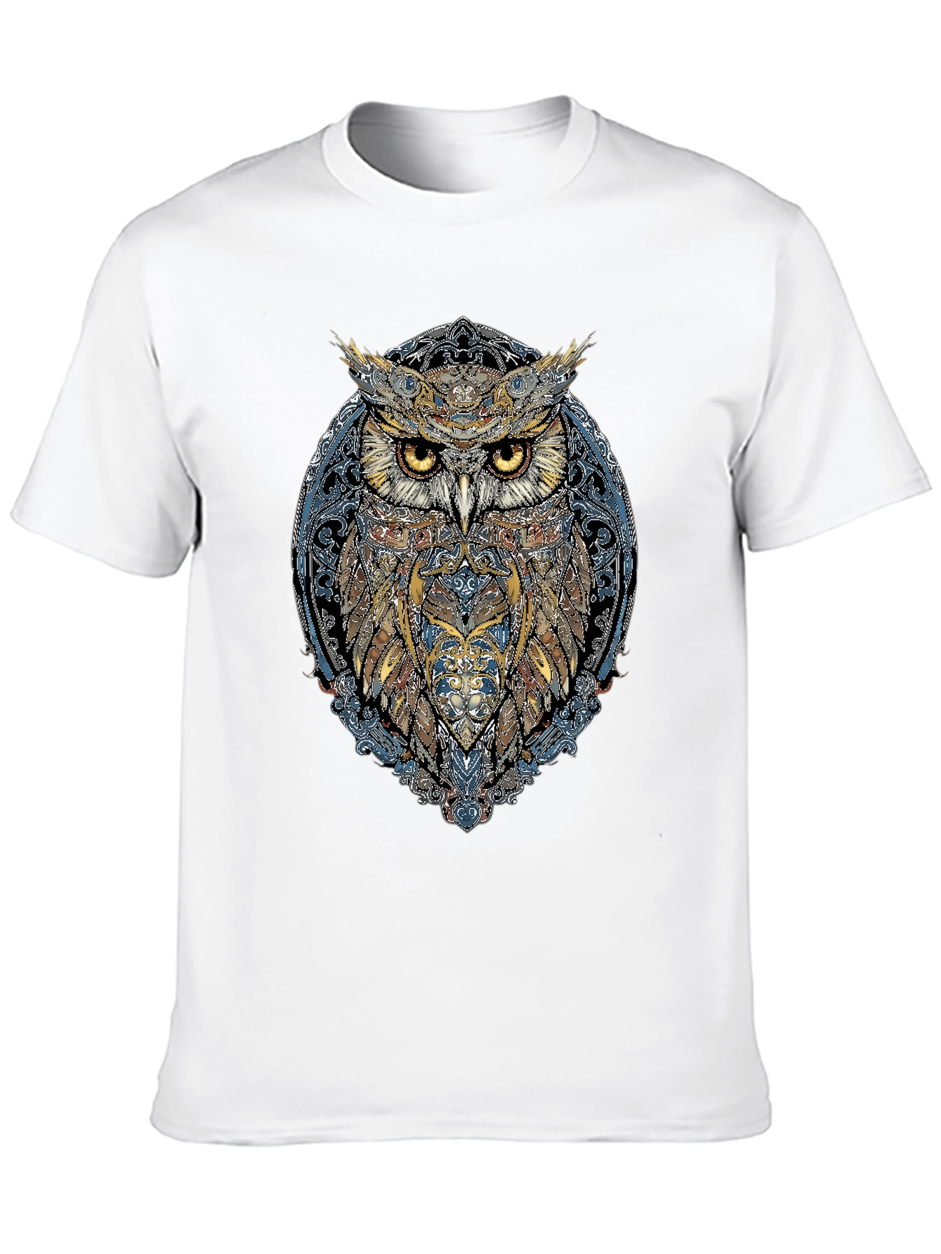 Mystic Owl Graphic Tee - Black Cotton Blend