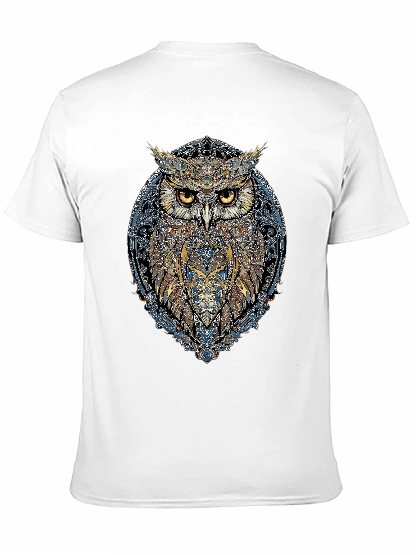 Mystic Owl Graphic Tee - Black Cotton Blend