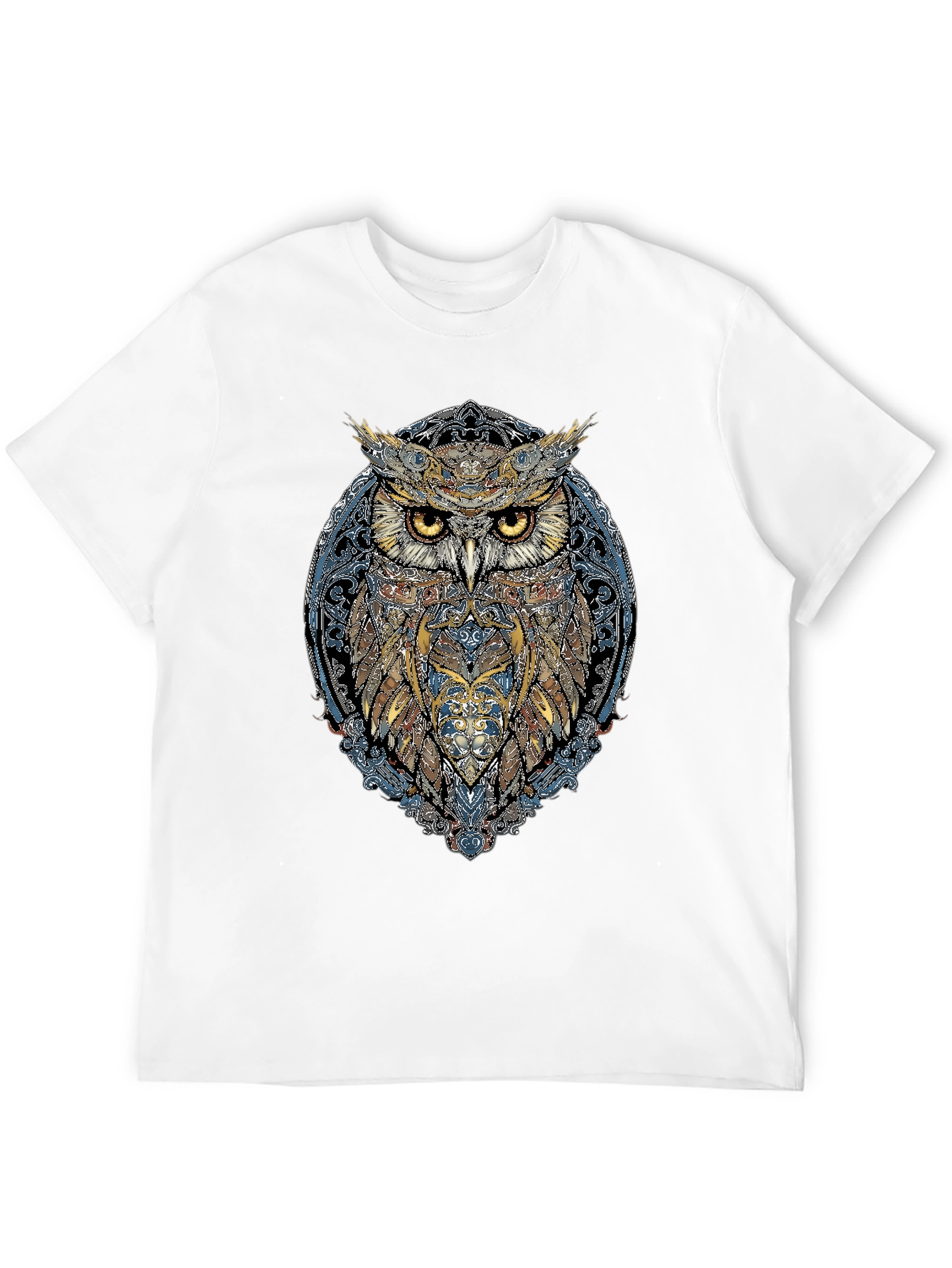 Mystic Owl Graphic Tee - Black Cotton Blend