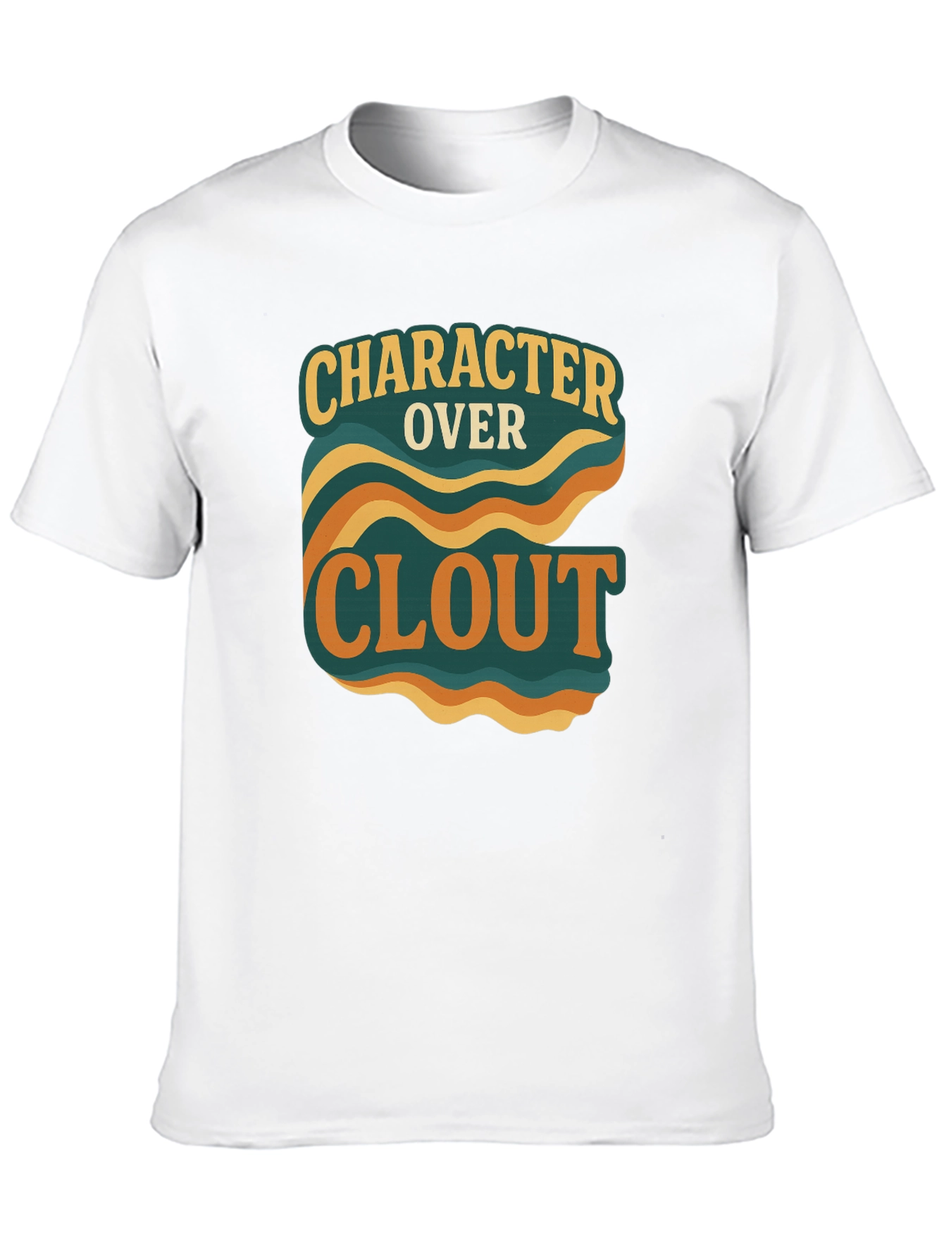 Character Over Clout Graphic Tee - Trendy Statement Shirt