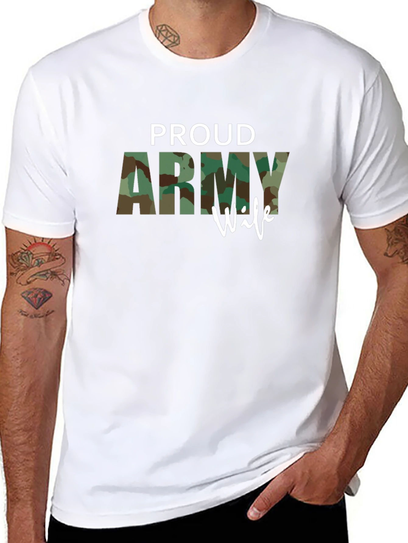 Proud Army Wife T-Shirt - Military Support