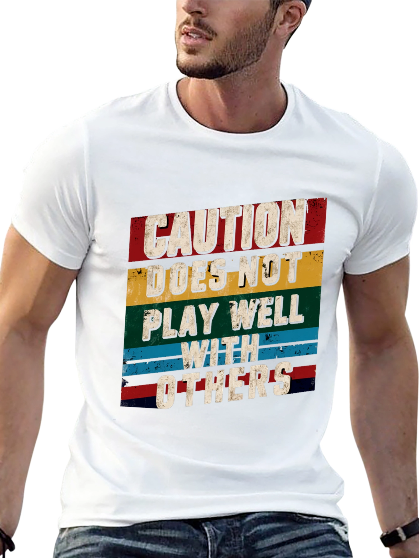 Caution T-Shirt - Doesnt Play Well With Others