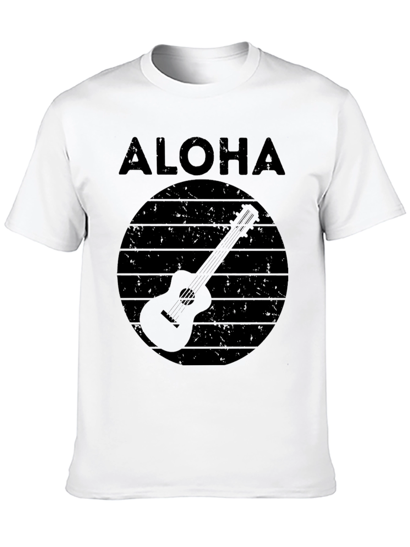Aloha Ukulele Graphic Tee - Retro Hawaiian Vibes