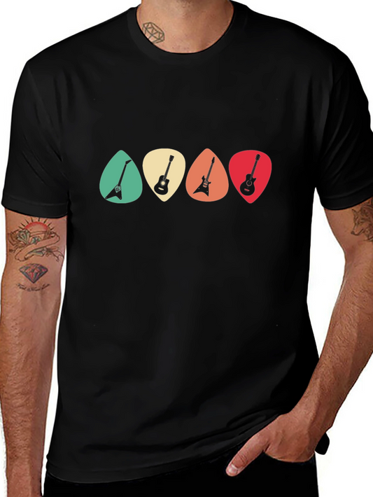 Guitar Pick T-Shirt - Retro Music Tee