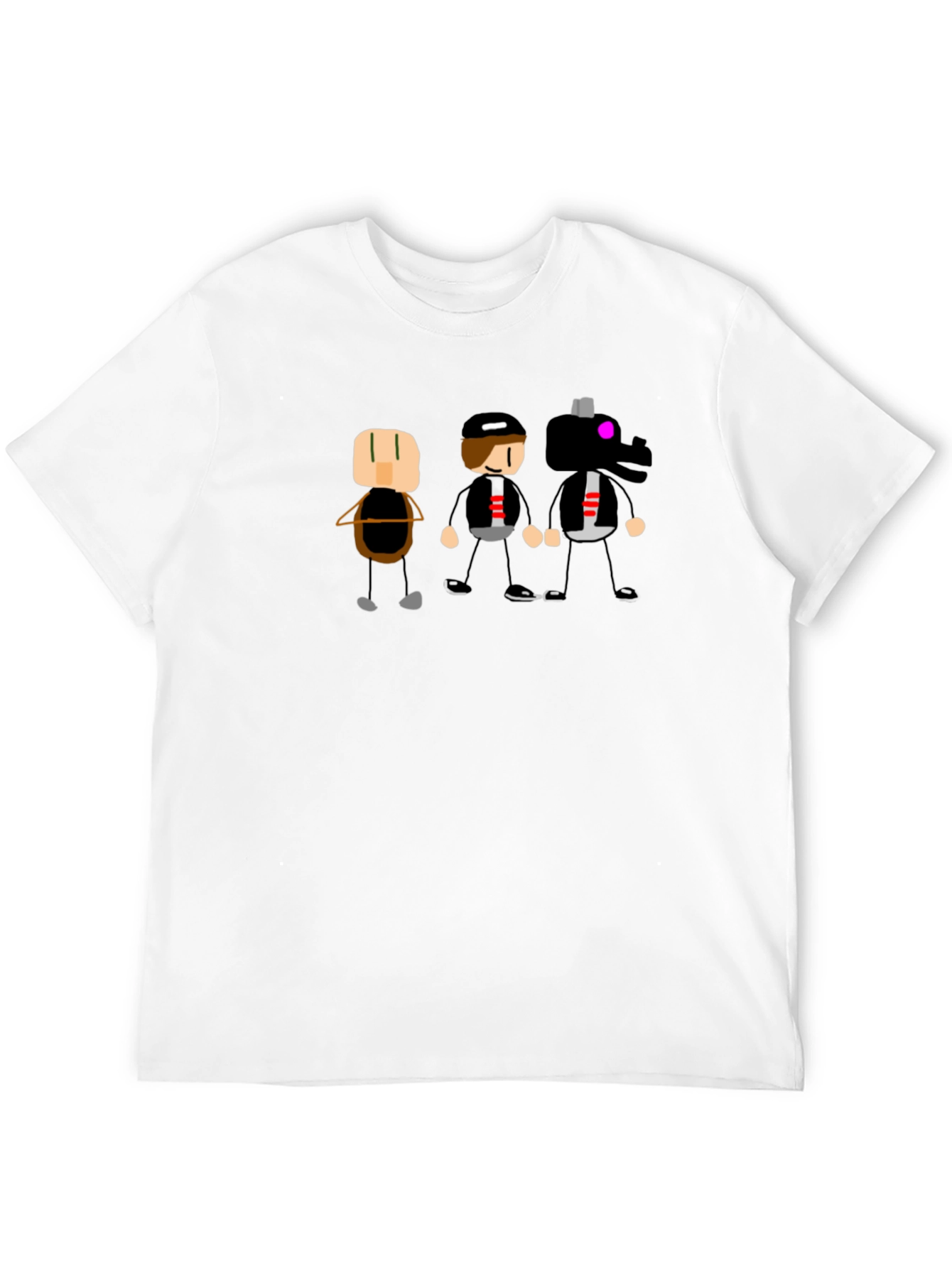 Minecraft-Style Graphic Print T-Shirt