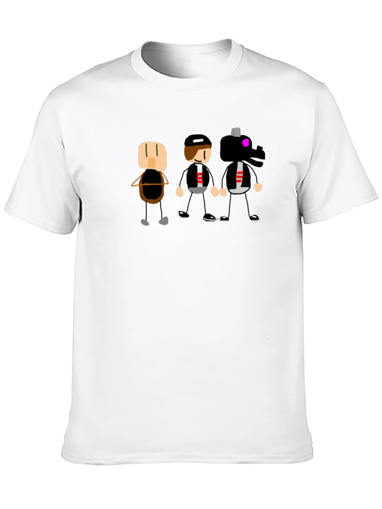 Minecraft-Style Graphic Print T-Shirt