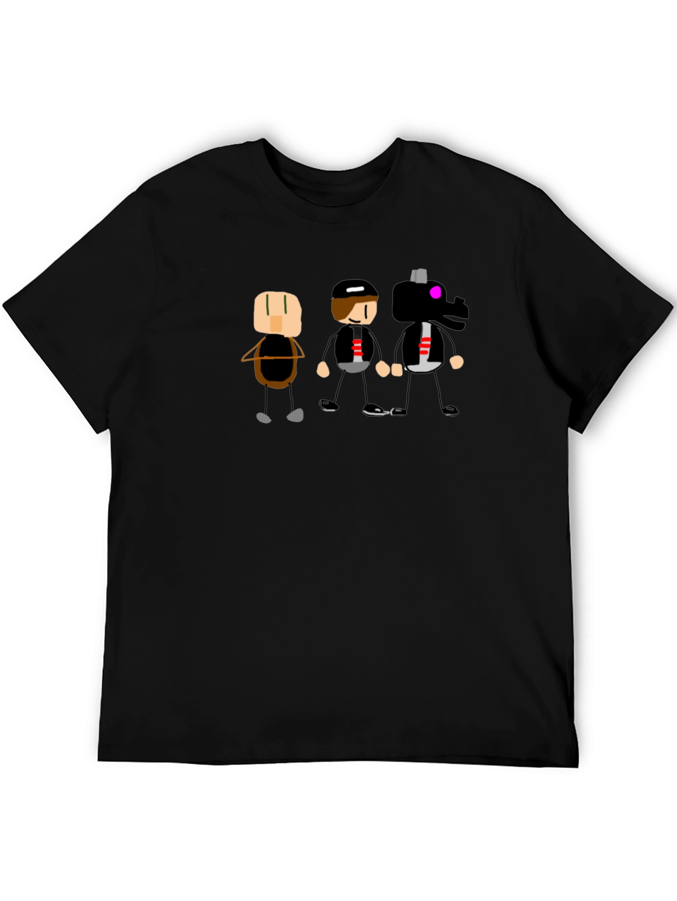 Minecraft-Style Graphic Print T-Shirt