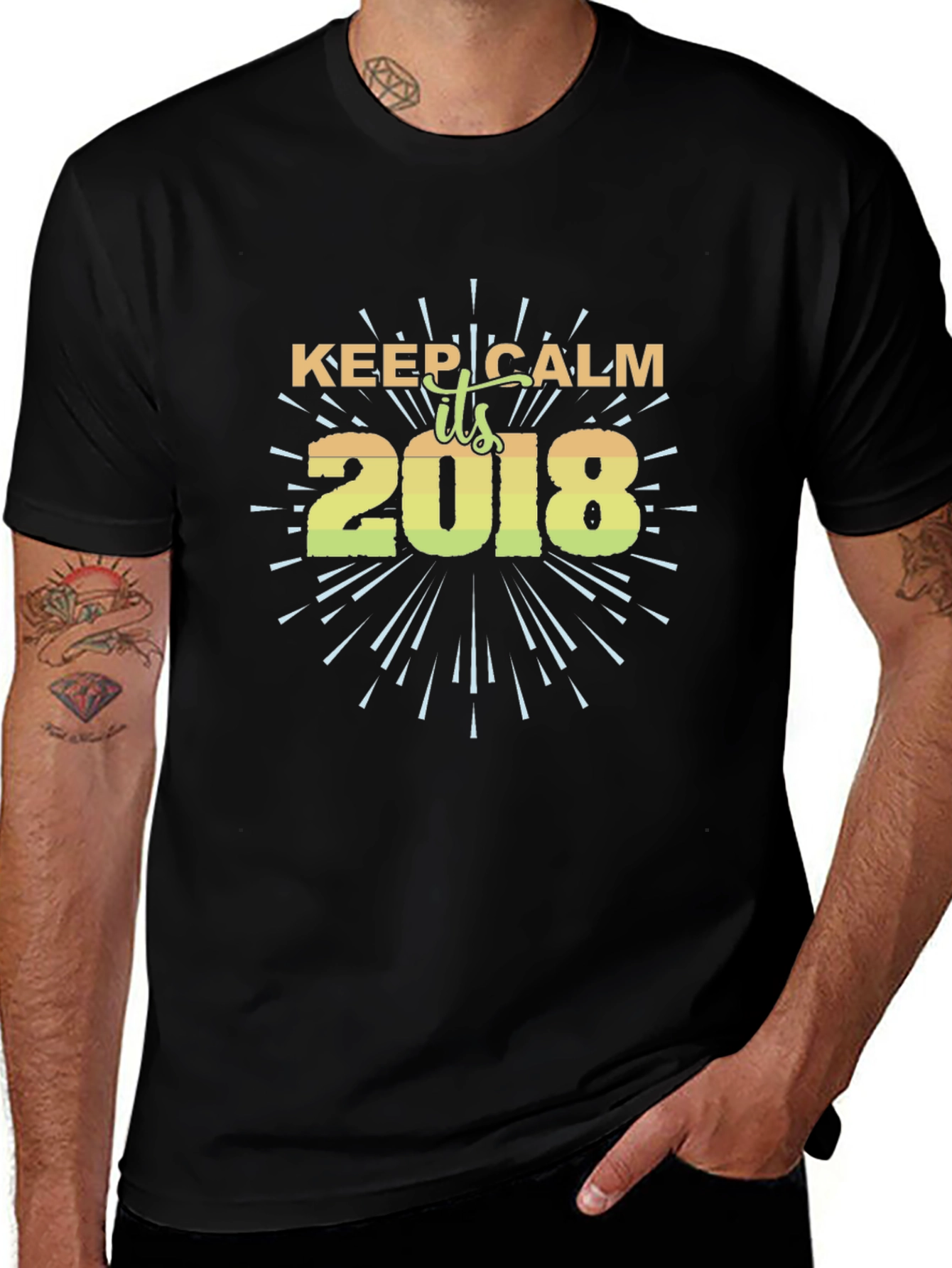 Keep Calm 2018 Black T-Shirt
