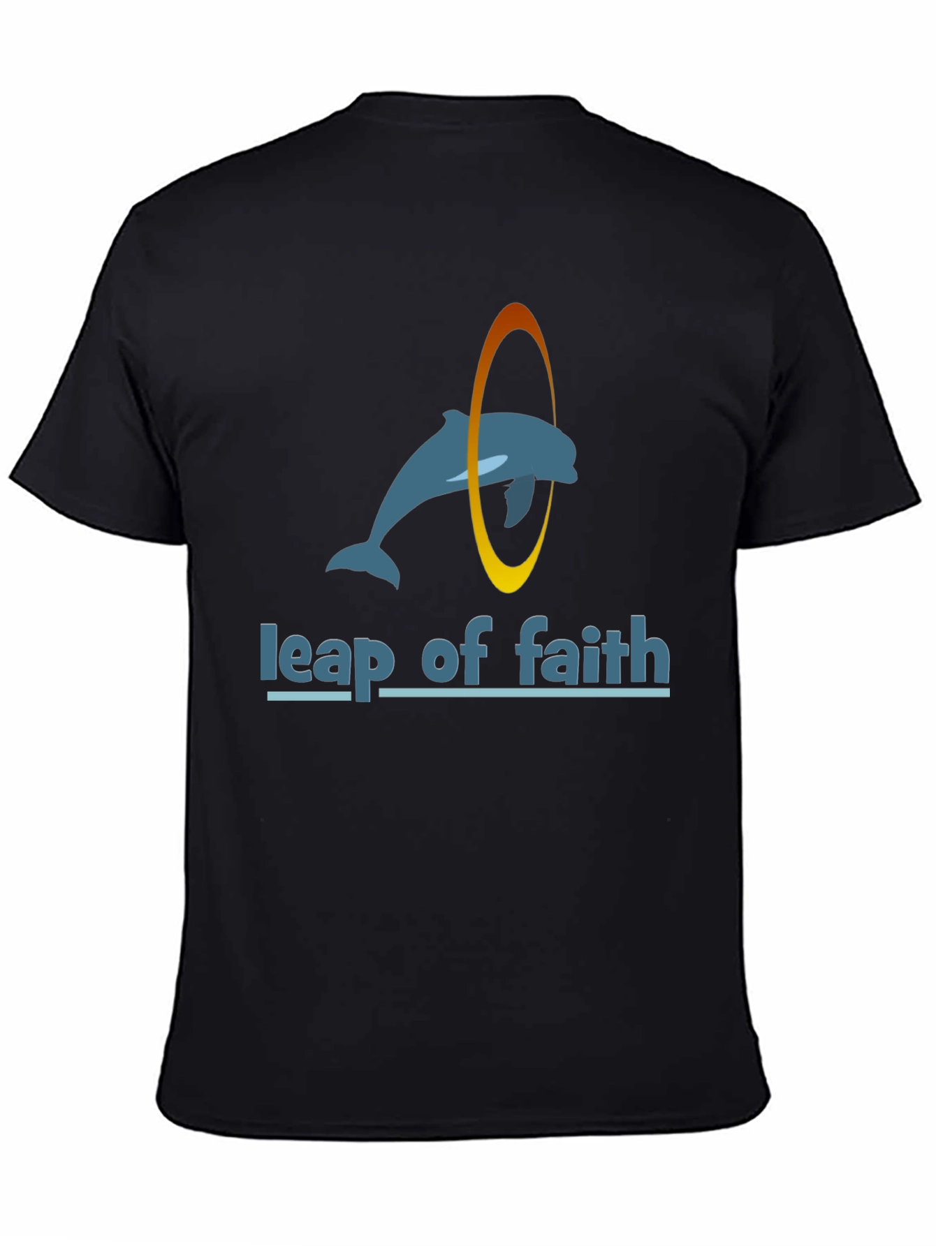 Leap of Faith Dolphin Black T-Shirt