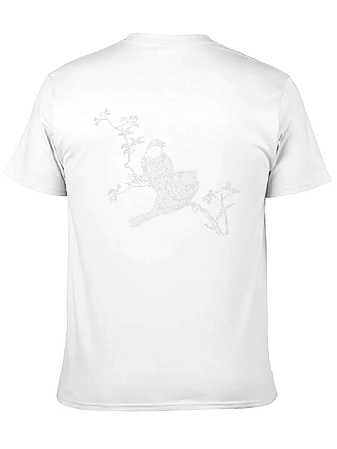 Black Bird Print T-Shirt - Artistic Graphic Tee