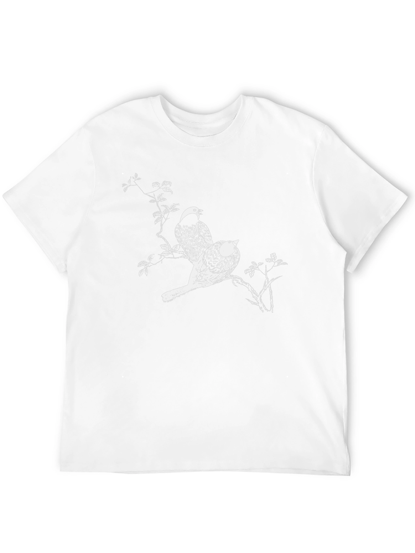 Black Bird Print T-Shirt - Artistic Graphic Tee