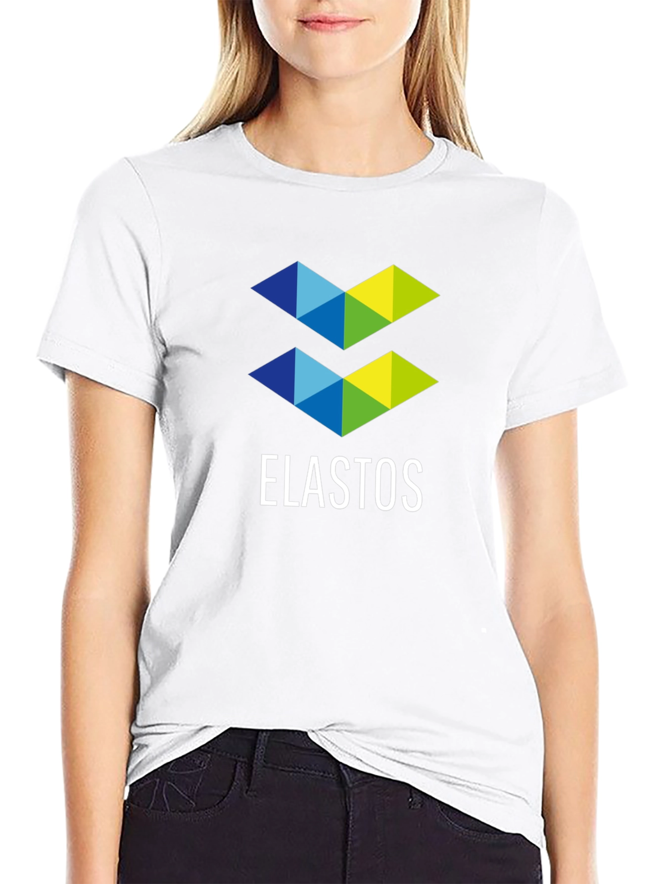 Elastos Logo Graphic T-Shirt - Black Casual Tee