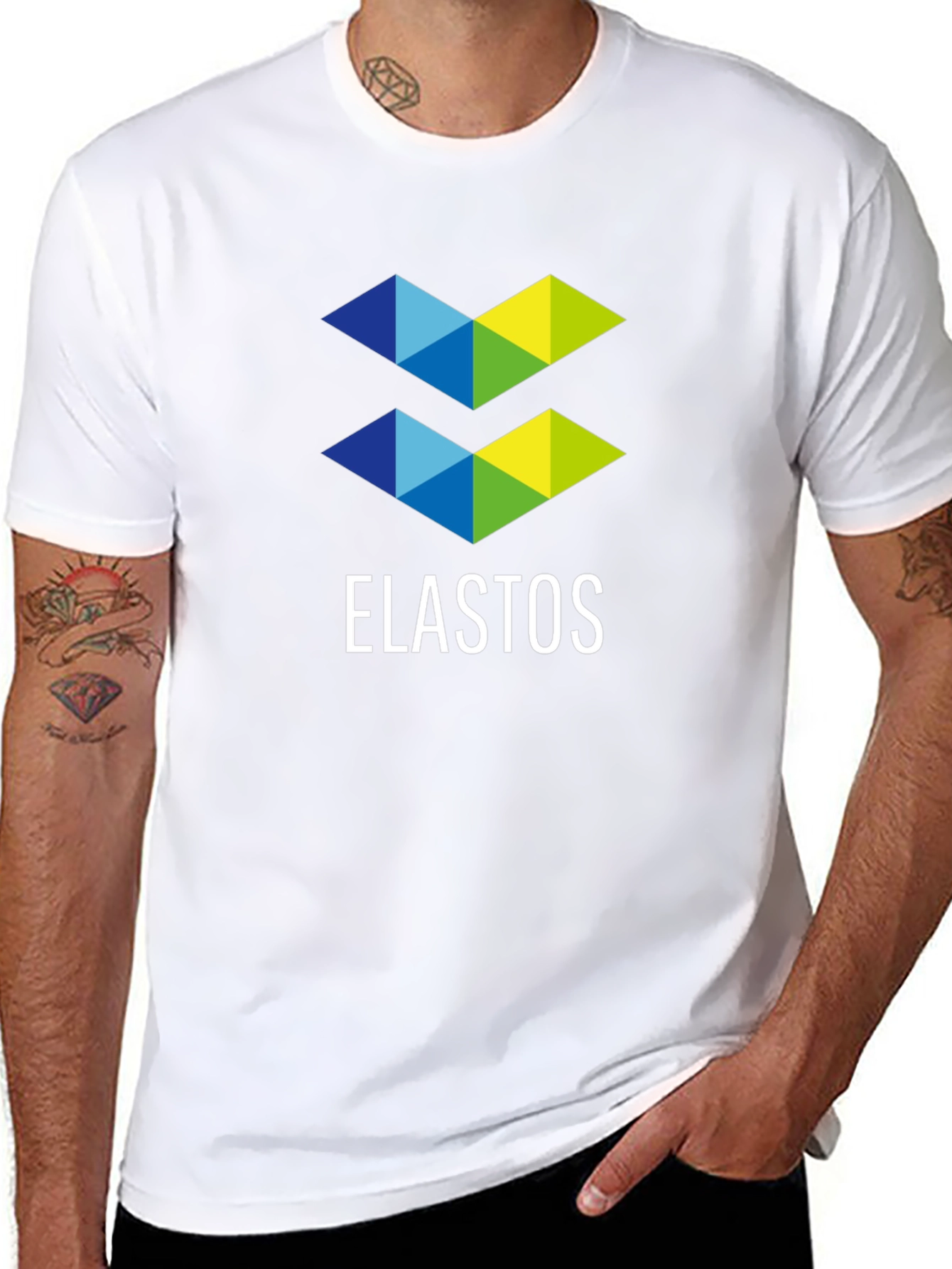 Elastos Logo Graphic T-Shirt - Black Casual Tee