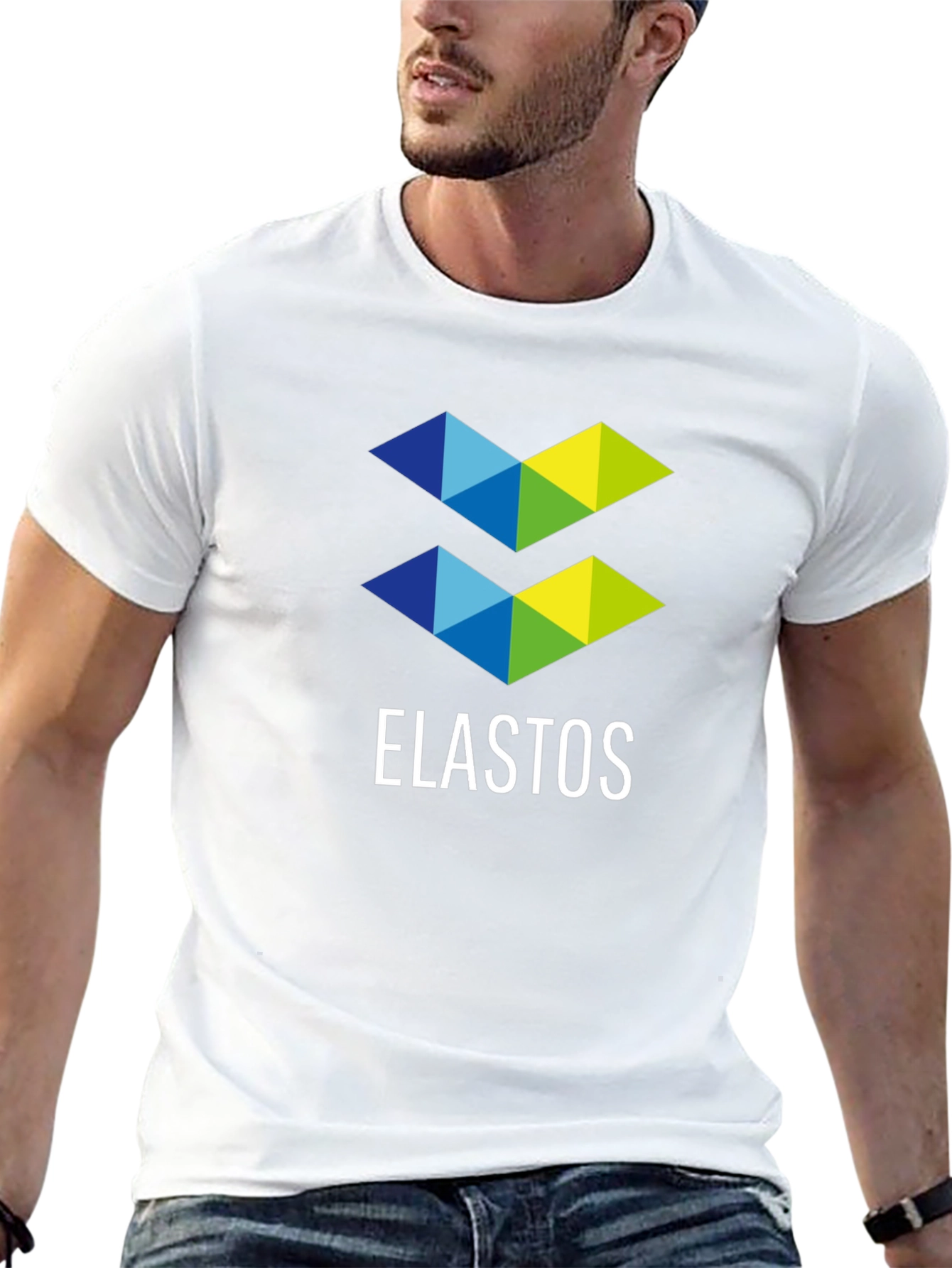 Elastos Logo Graphic T-Shirt - Black Casual Tee