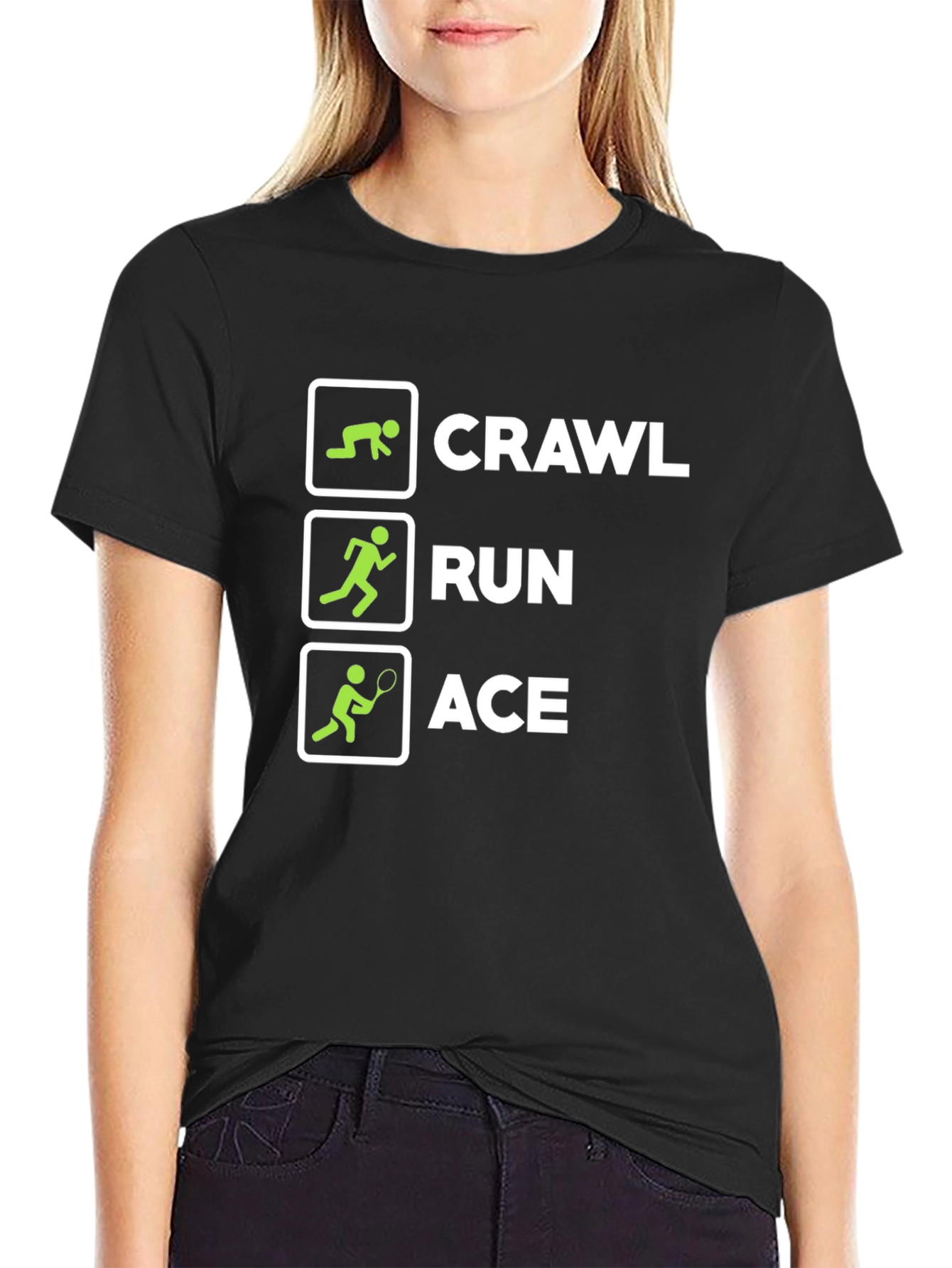 Crawl Run Ace T-Shirt Funny Athletic Tee