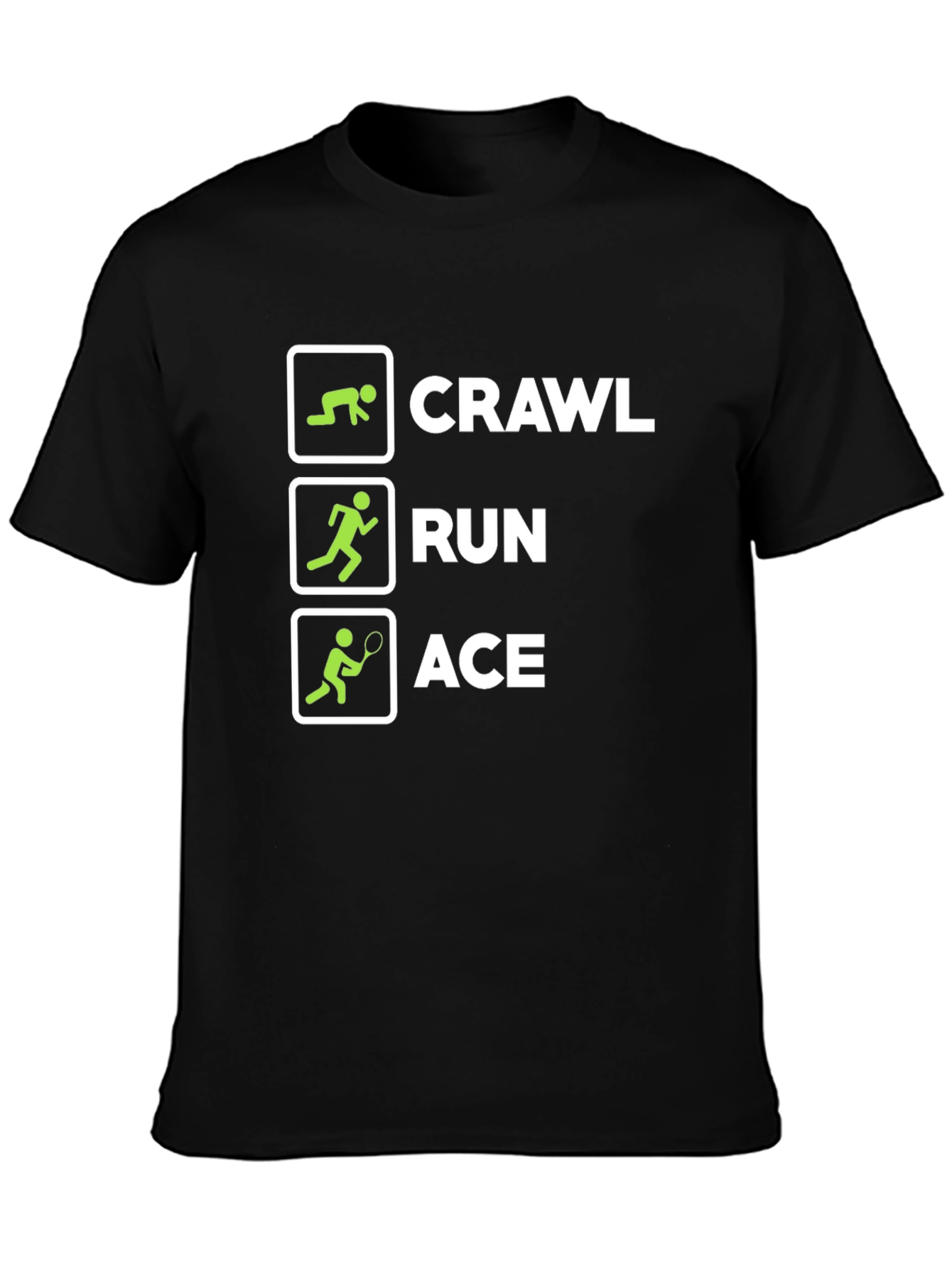 Crawl Run Ace T-Shirt Funny Athletic Tee