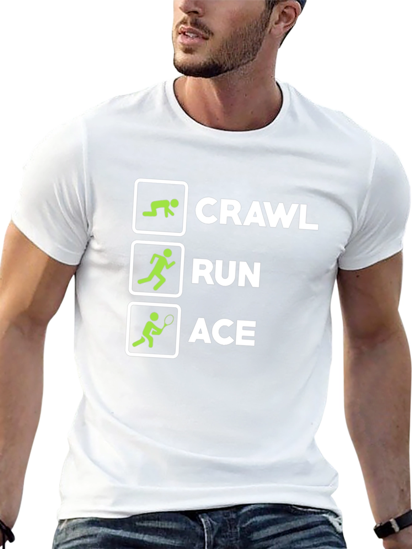 Crawl Run Ace T-Shirt Funny Athletic Tee