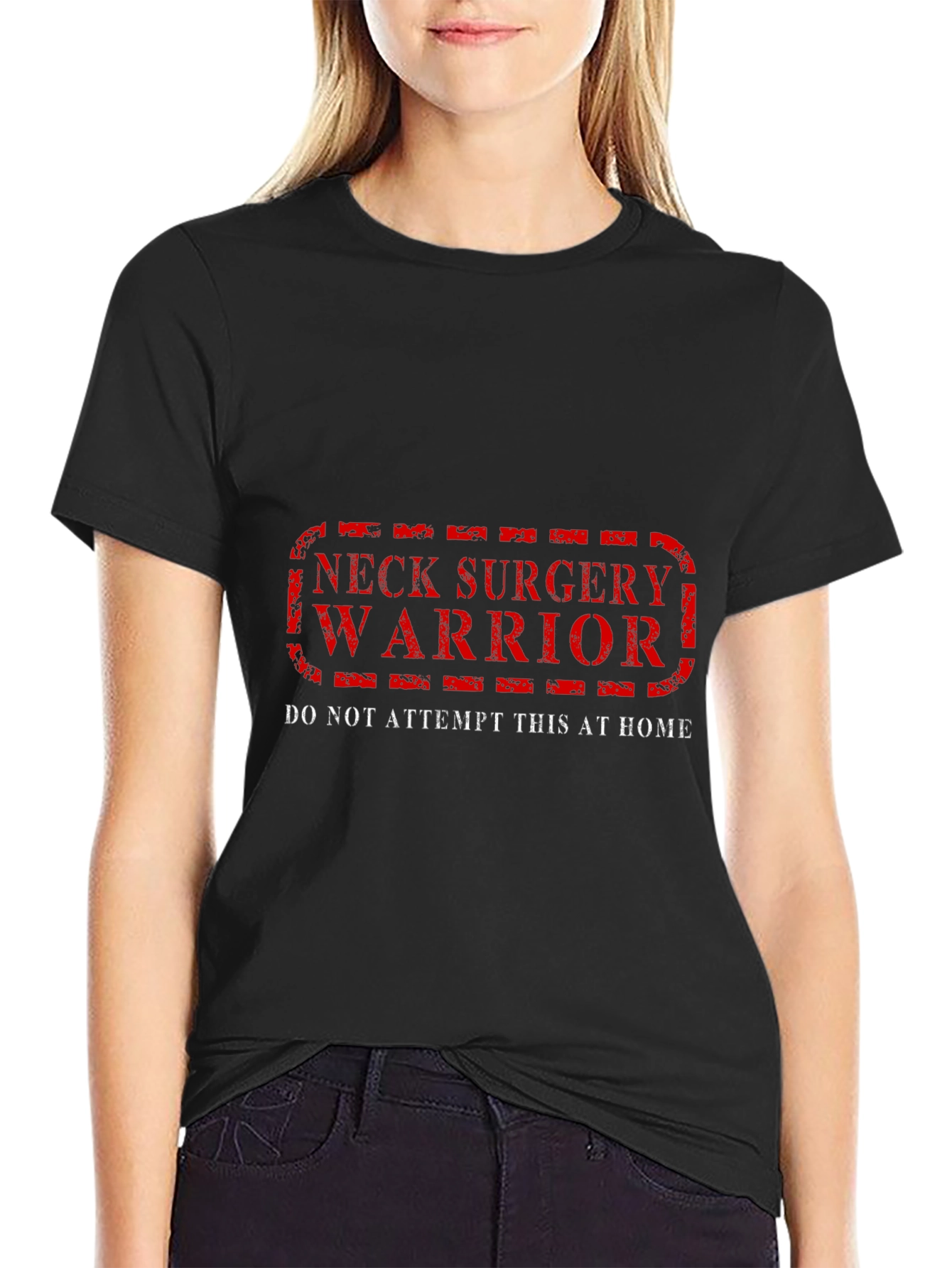 Neck Surgery Warrior Black T-Shirt