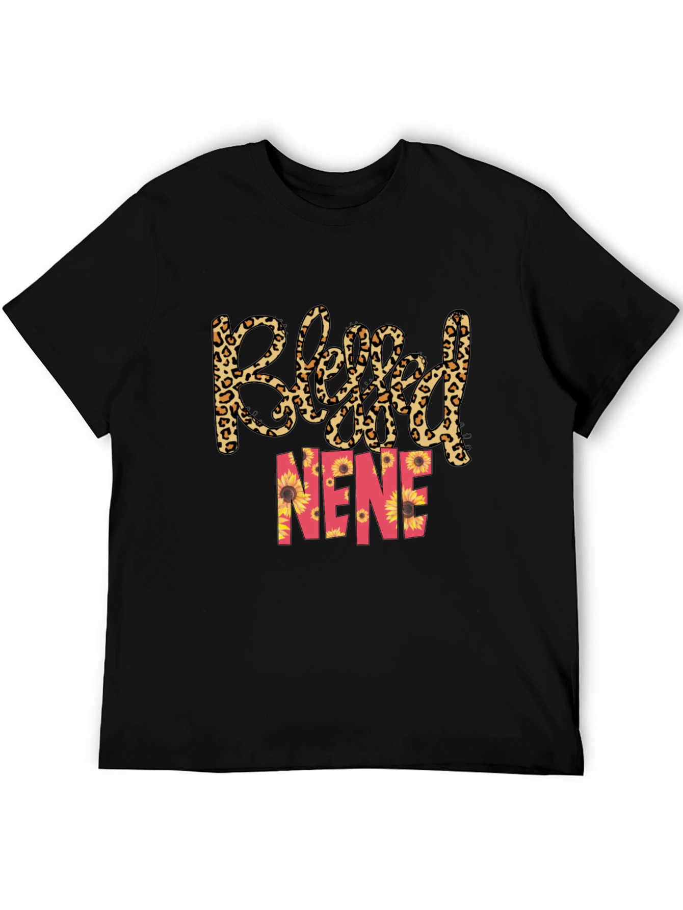 Blessed Nene T-Shirt - Leopard Print Sunflower Tee