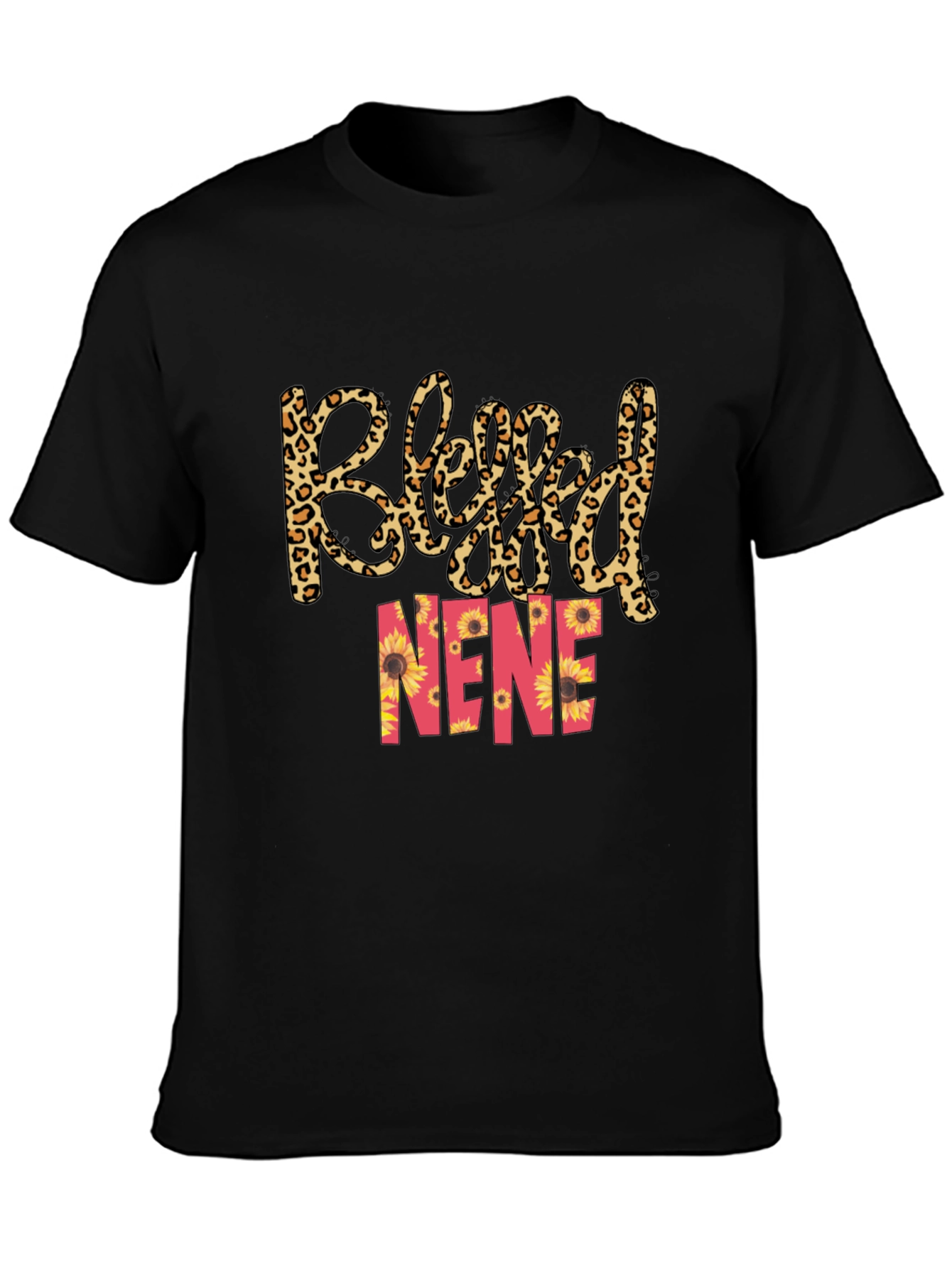 Blessed Nene T-Shirt - Leopard Print Sunflower Tee