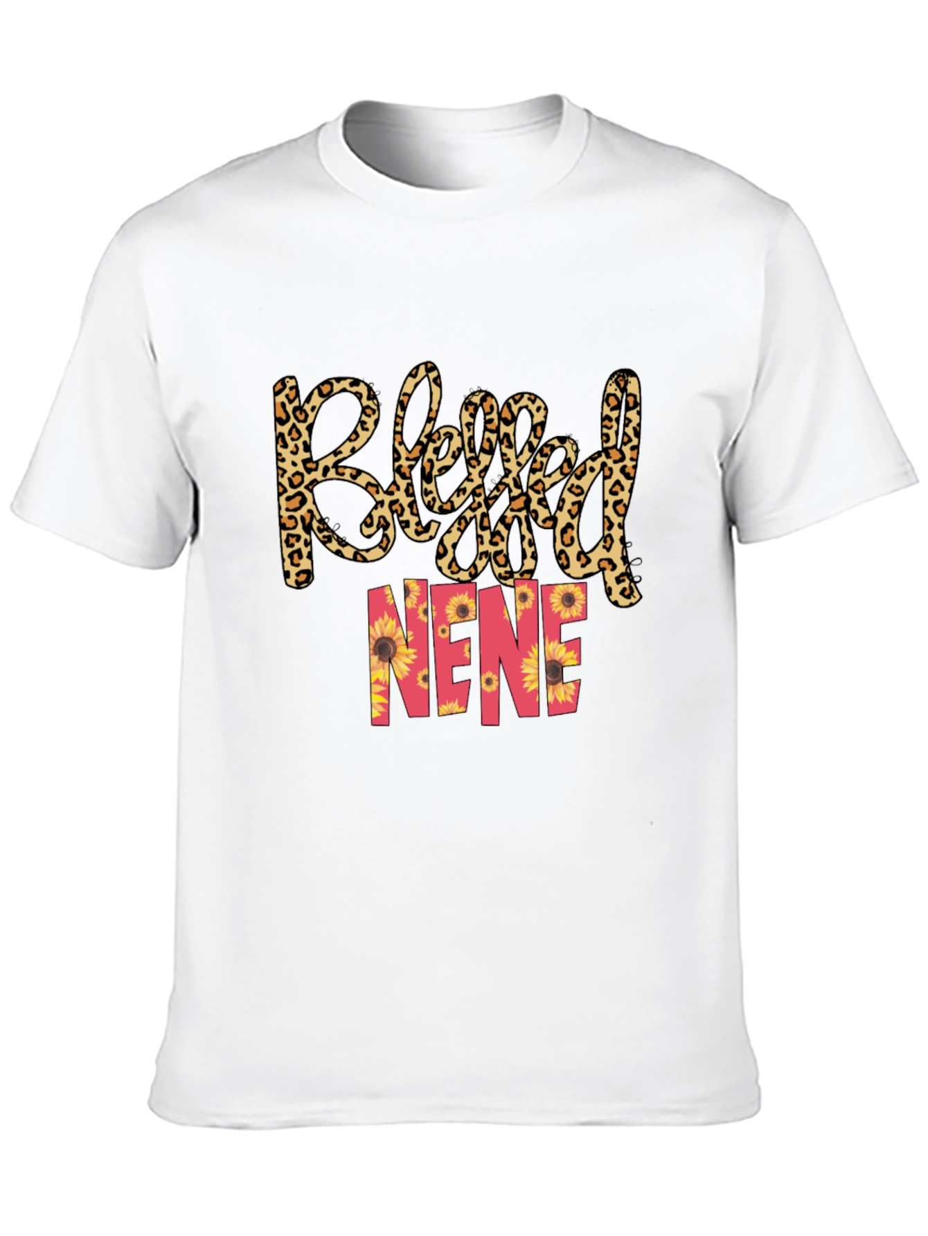 Blessed Nene T-Shirt - Leopard Print Sunflower Tee