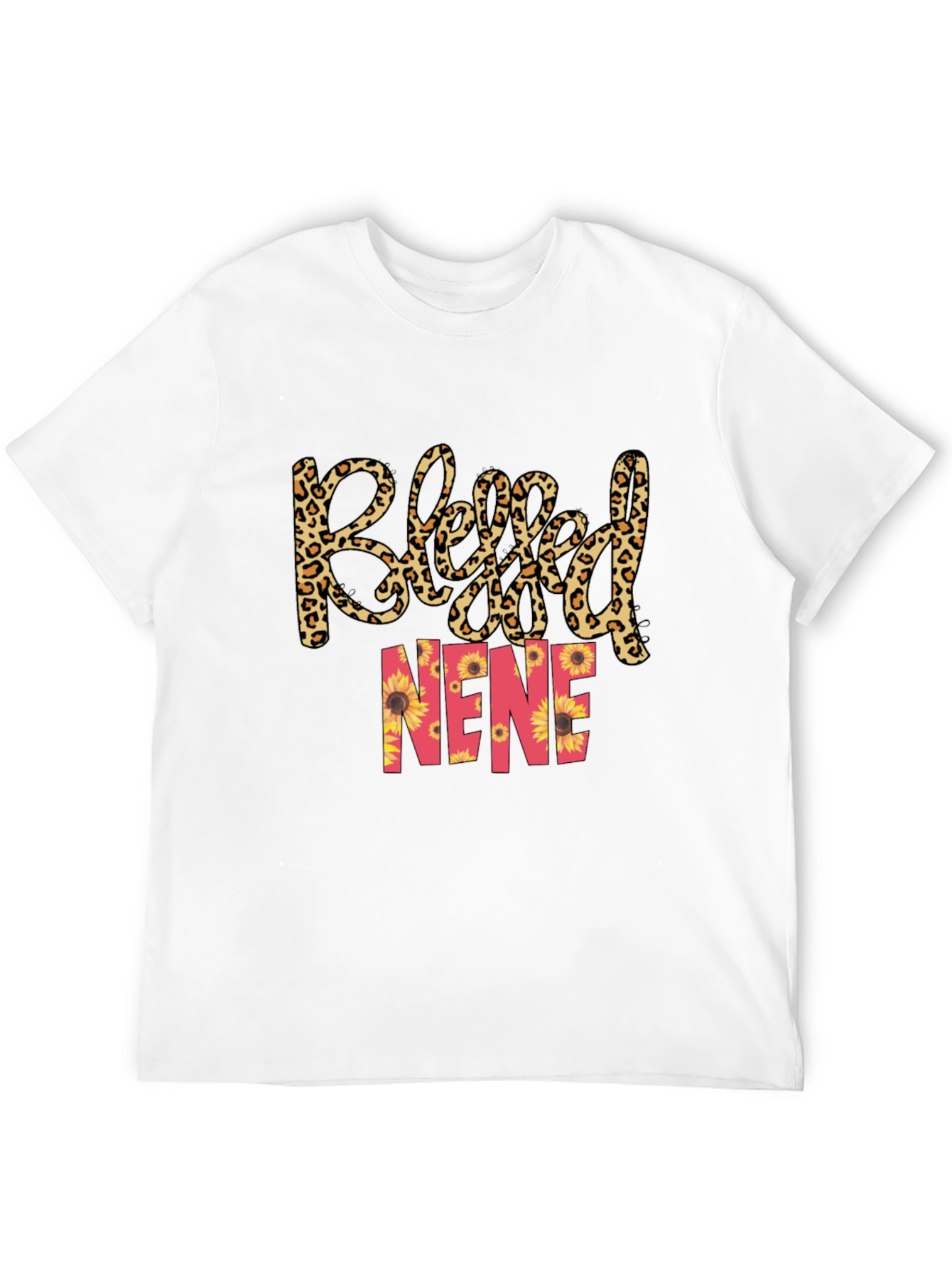 Blessed Nene T-Shirt - Leopard Print Sunflower Tee
