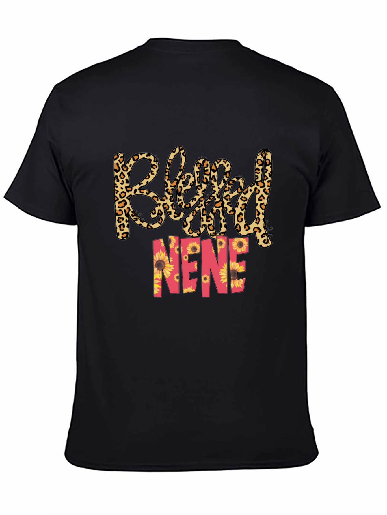 Blessed Nene T-Shirt - Leopard Print Sunflower Tee