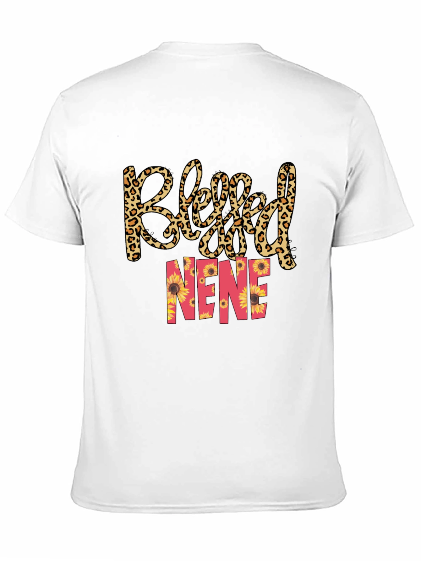 Blessed Nene T-Shirt - Leopard Print Sunflower Tee