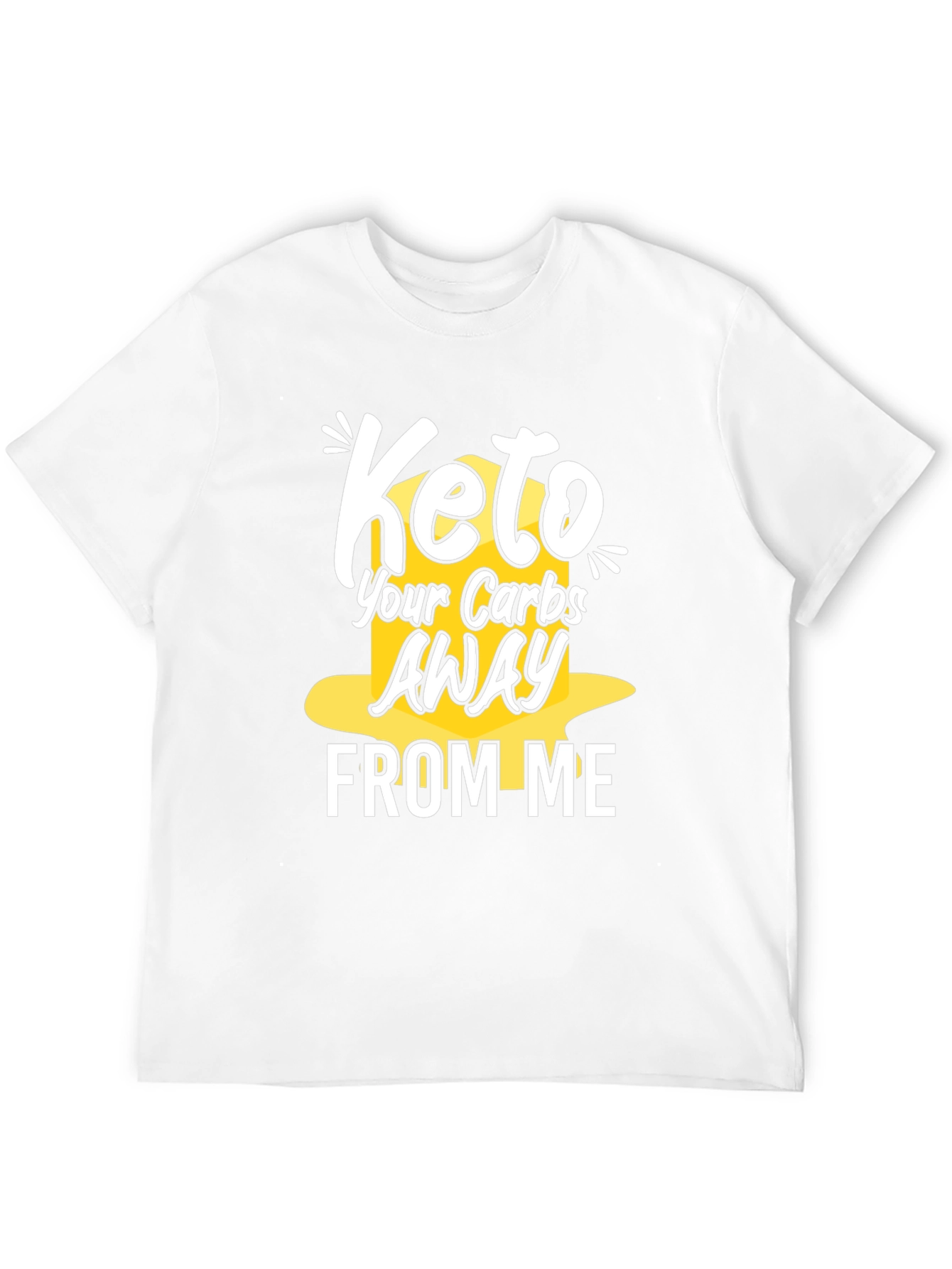 Keto Carbs Away Black Graphic T-Shirt
