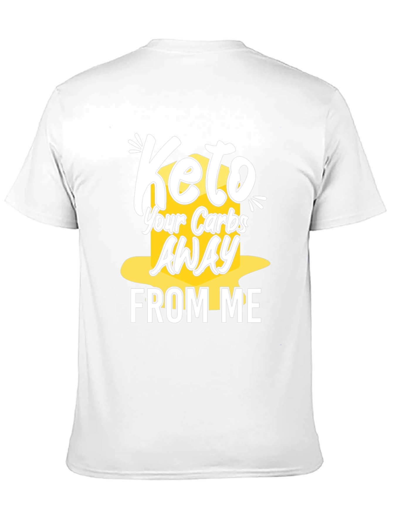 Keto Carbs Away Black Graphic T-Shirt