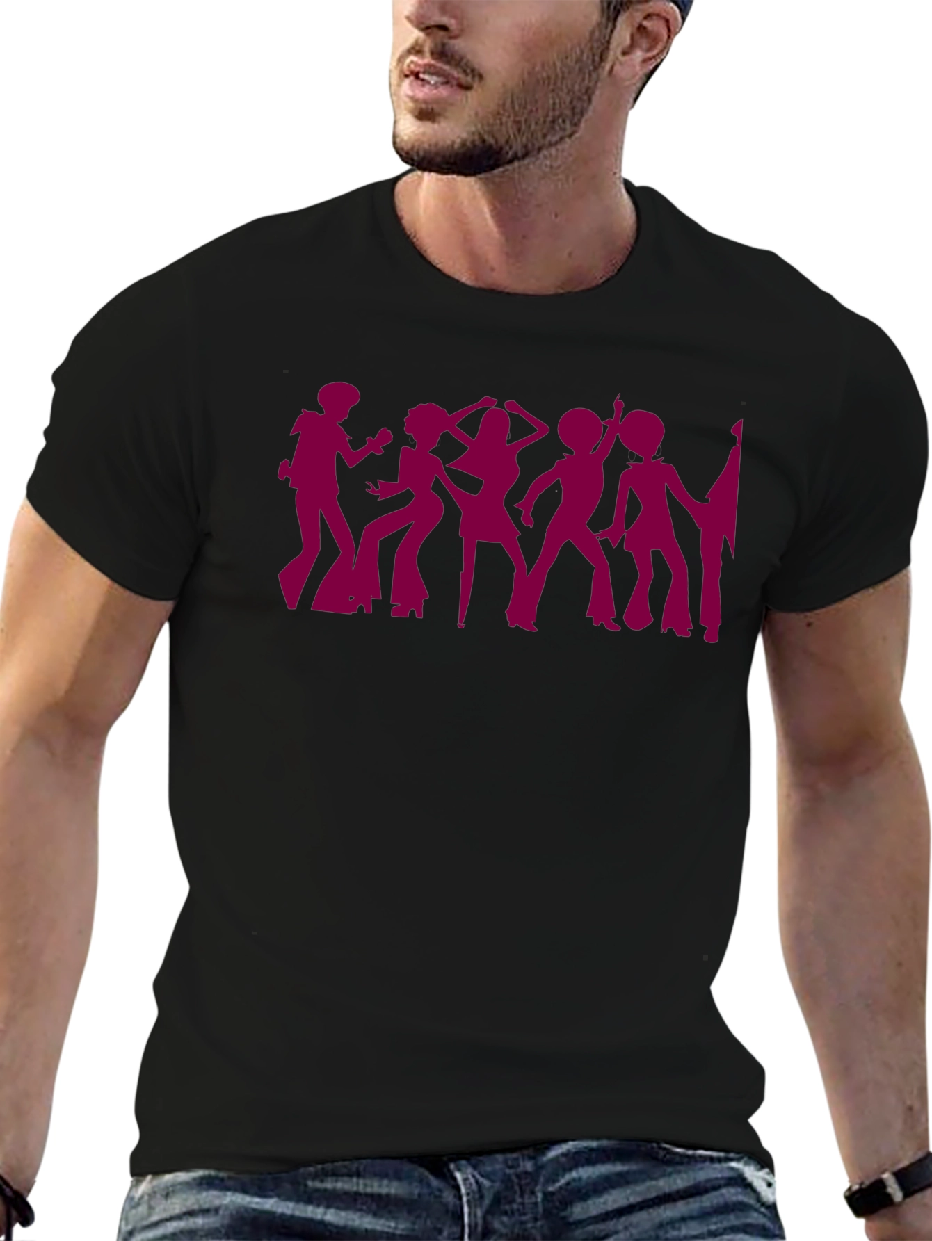 Retro Disco Dancer Silhouette T-Shirt