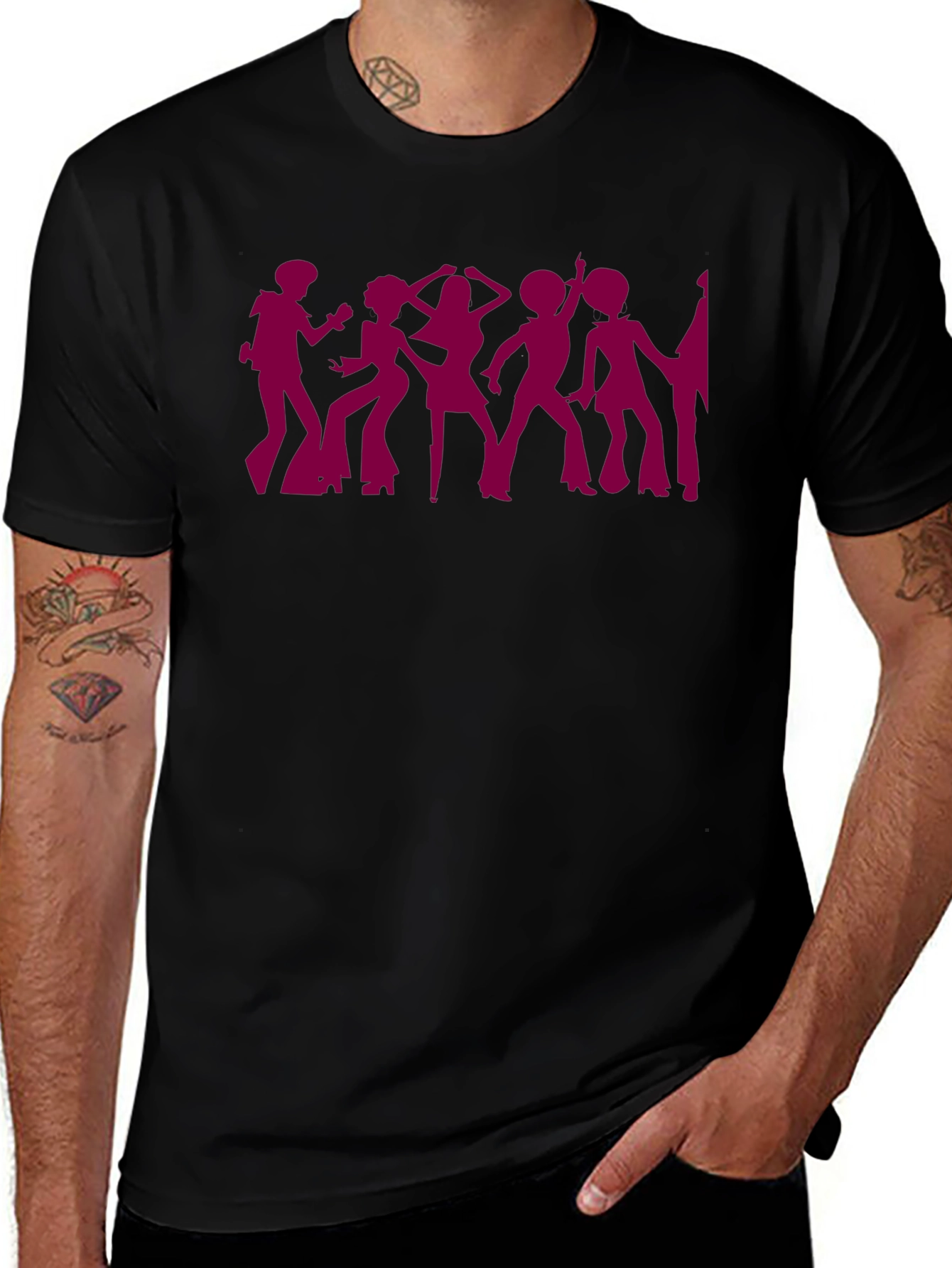 Retro Disco Dancer Silhouette T-Shirt
