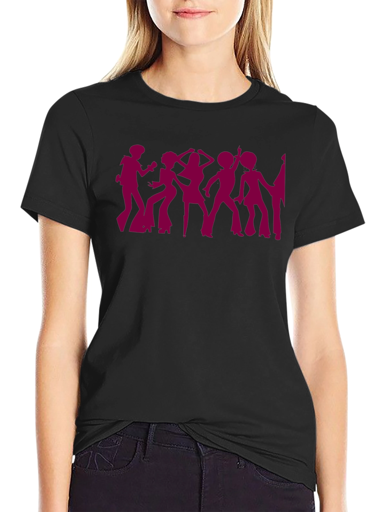 Retro Disco Dancer Silhouette T-Shirt