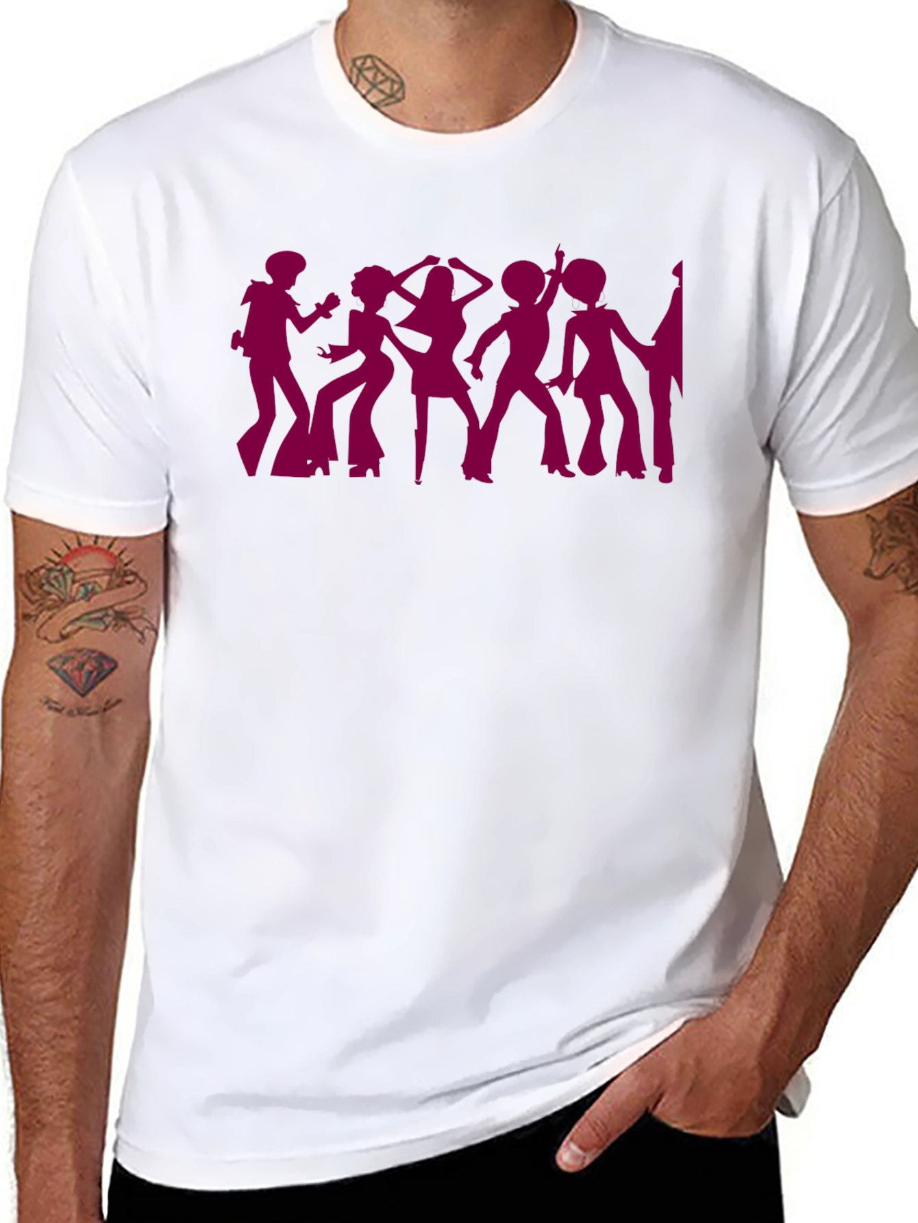 Retro Disco Dancer Silhouette T-Shirt