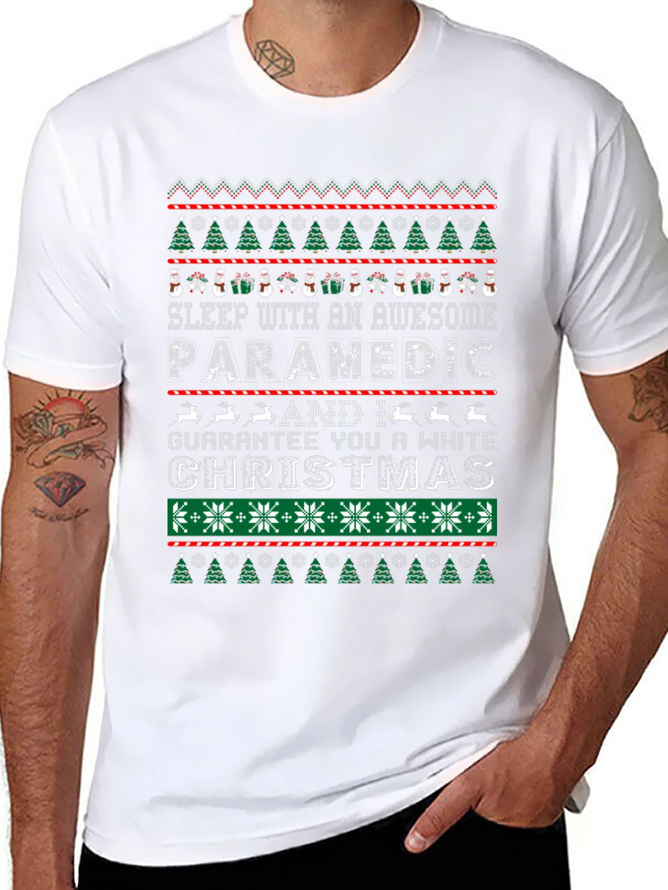 Awesome Paramedic Ugly Christmas Sweater T-Shirt