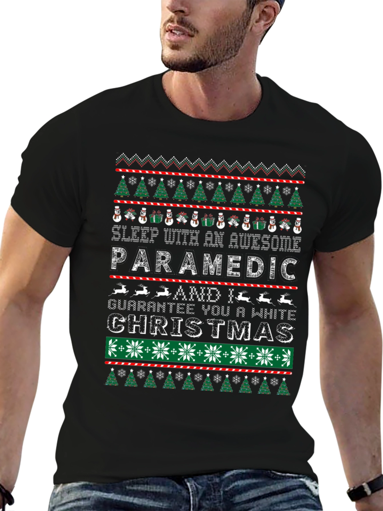 Awesome Paramedic Ugly Christmas Sweater T-Shirt