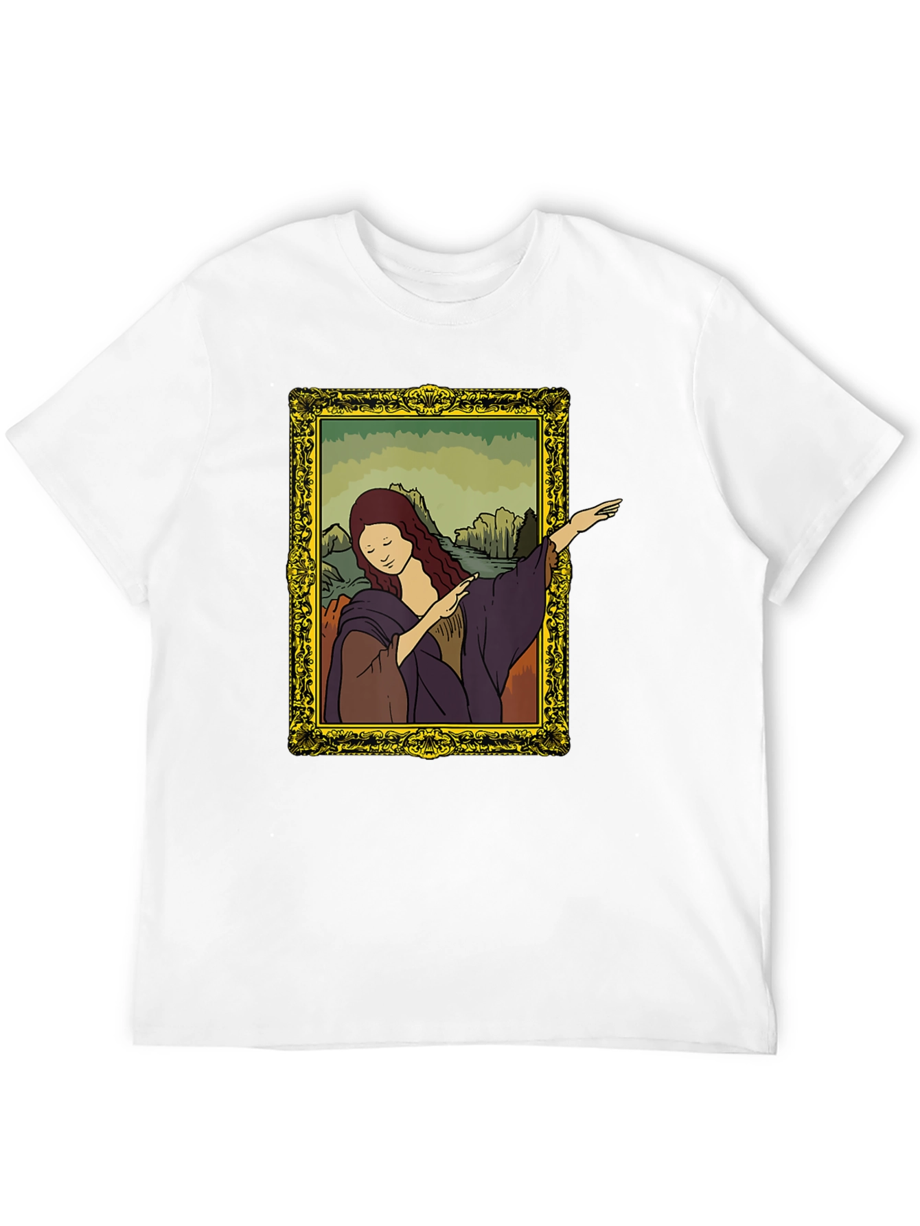 Mona Lisa Dabbing Graphic Tee - Black