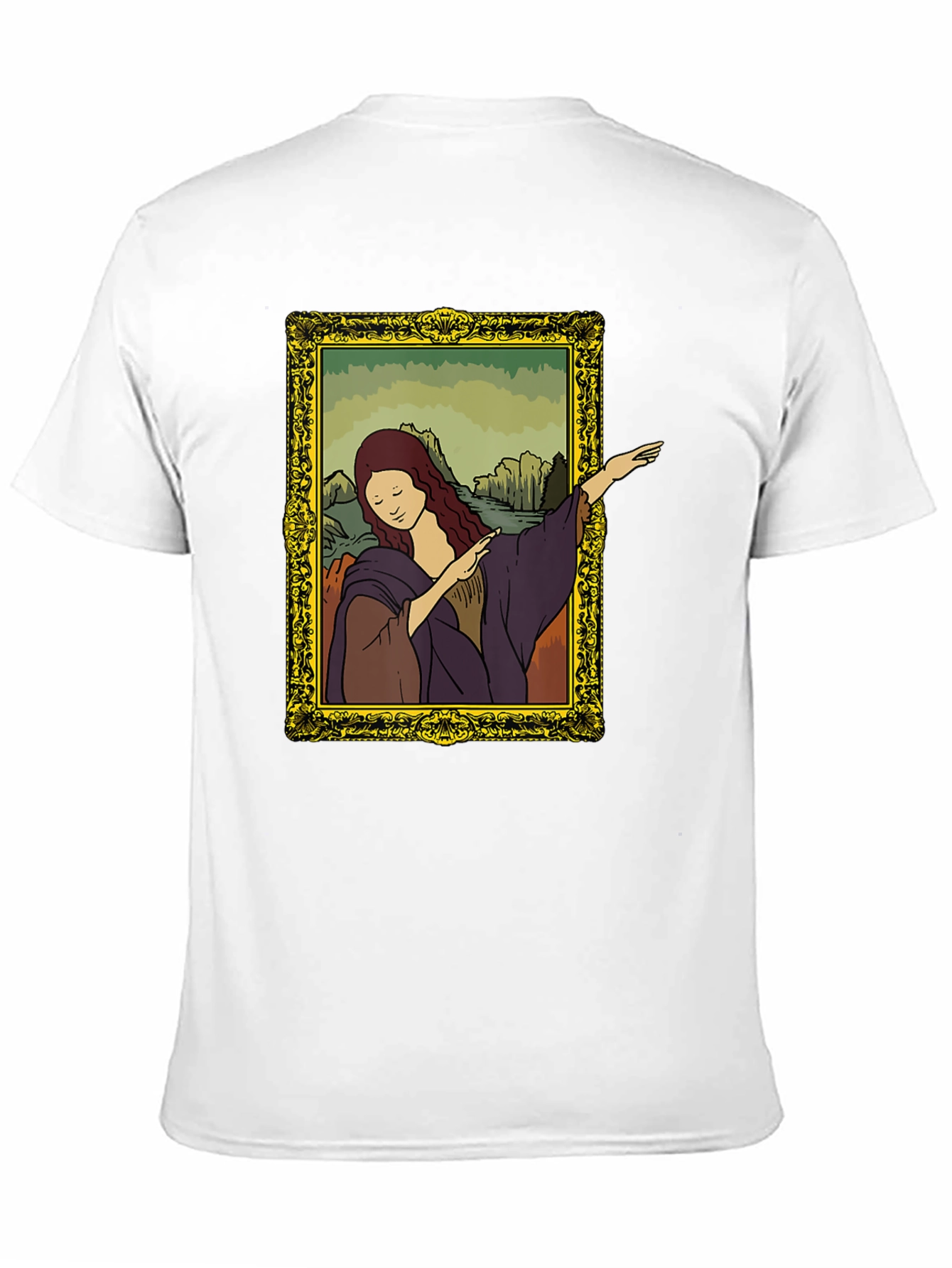 Mona Lisa Dabbing Graphic Tee - Black