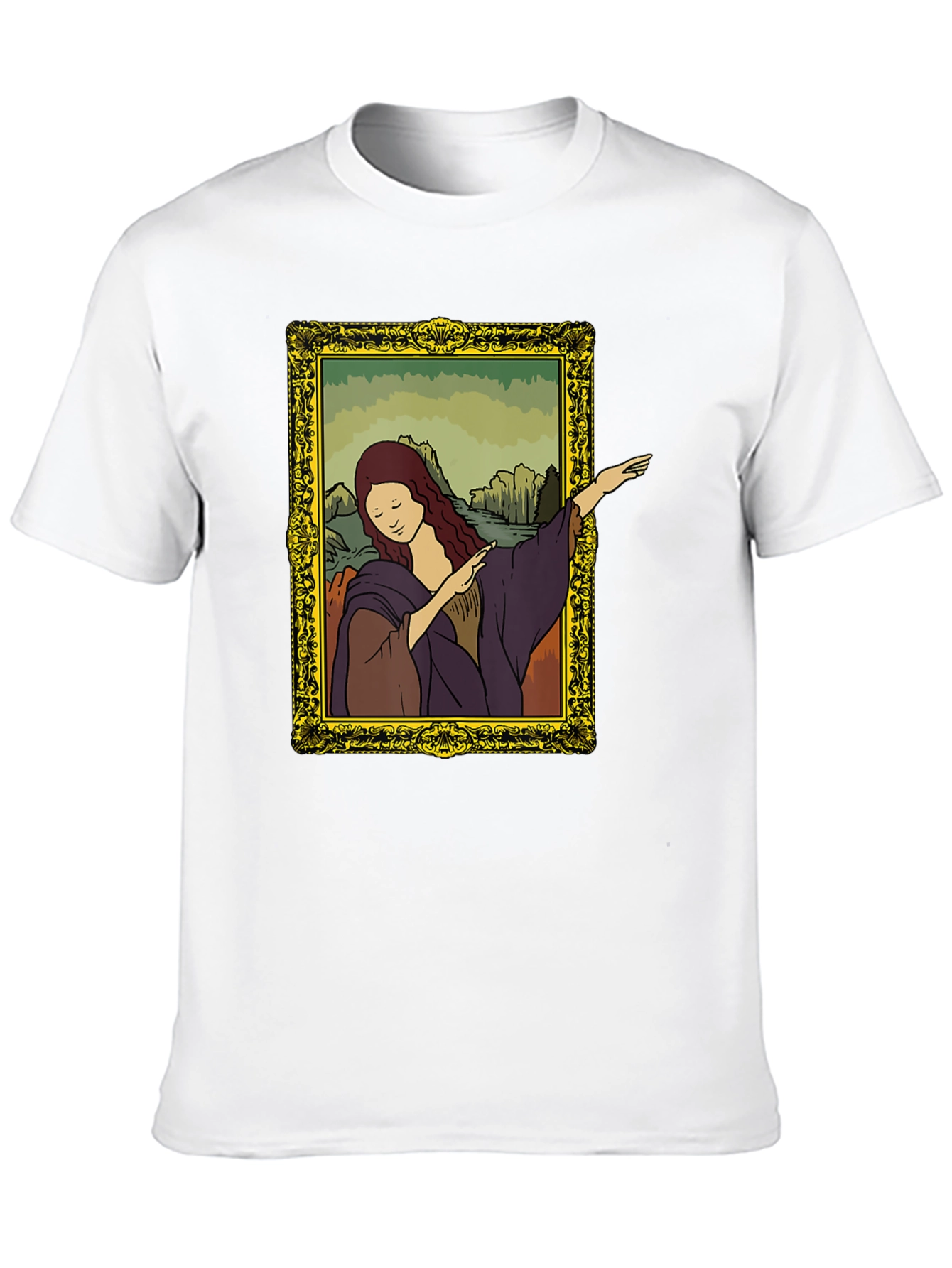 Mona Lisa Dabbing Graphic Tee - Black