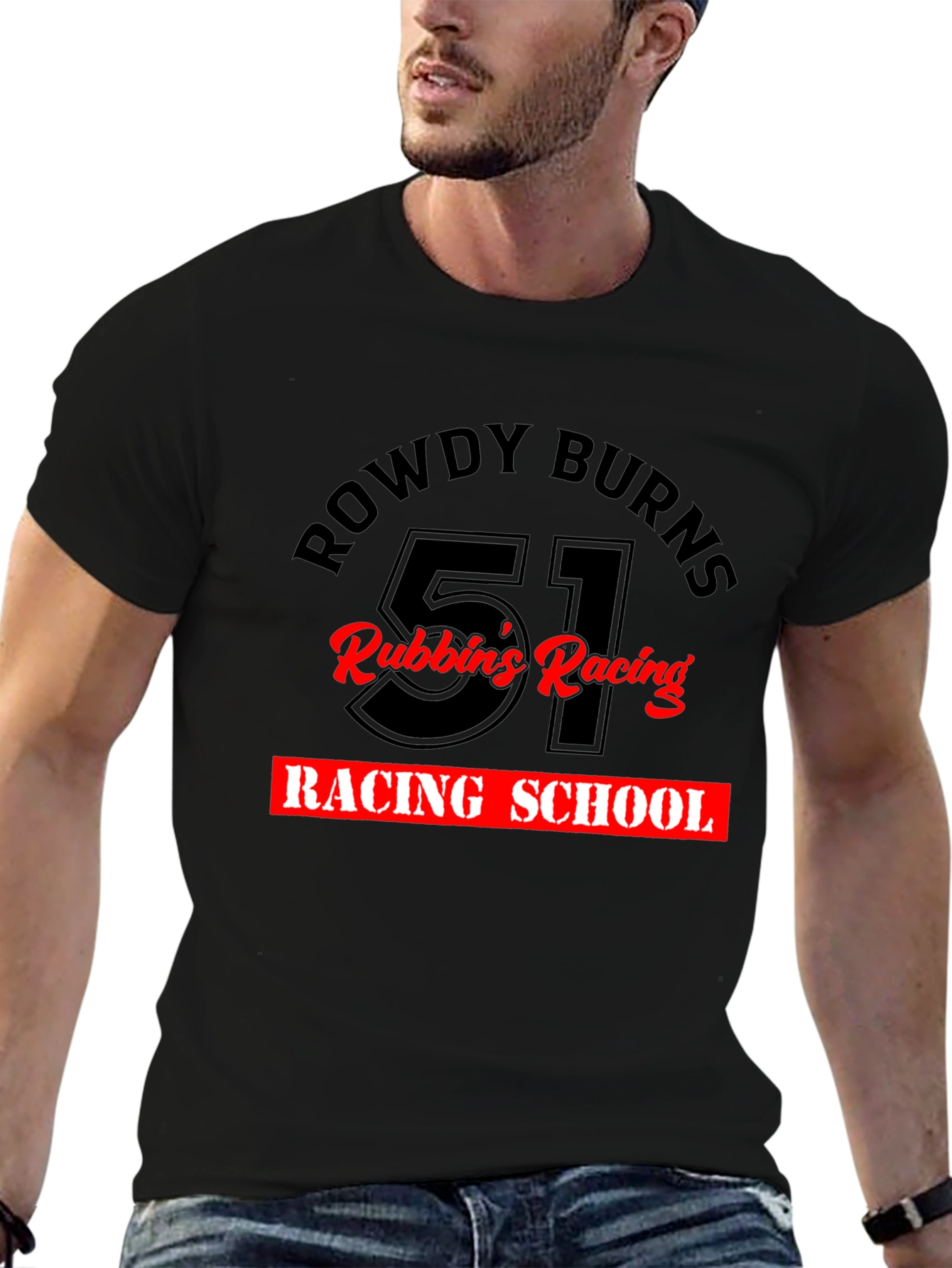 Rowdy Burns Racing School Black Tee