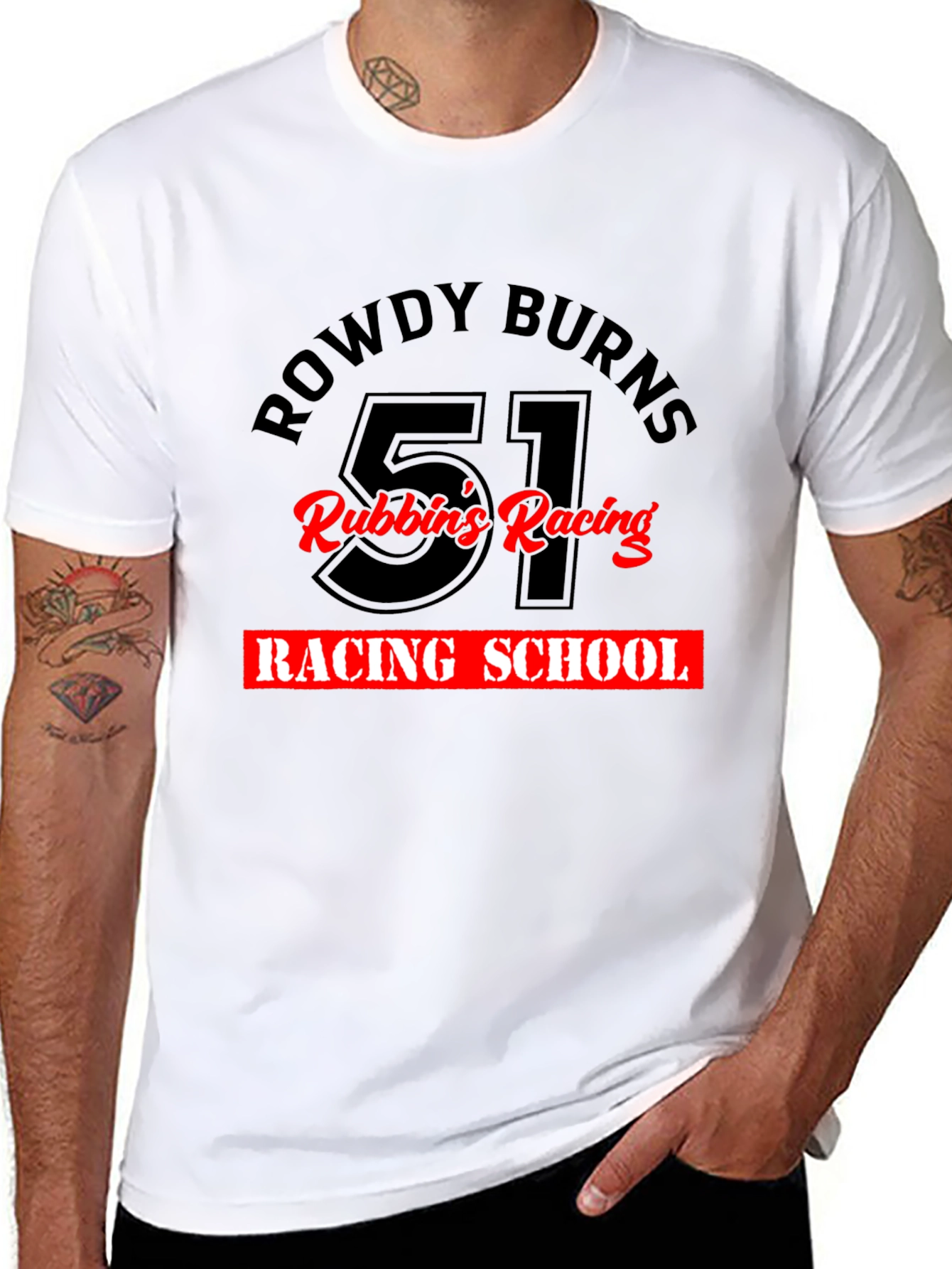 Rowdy Burns Racing School Black Tee